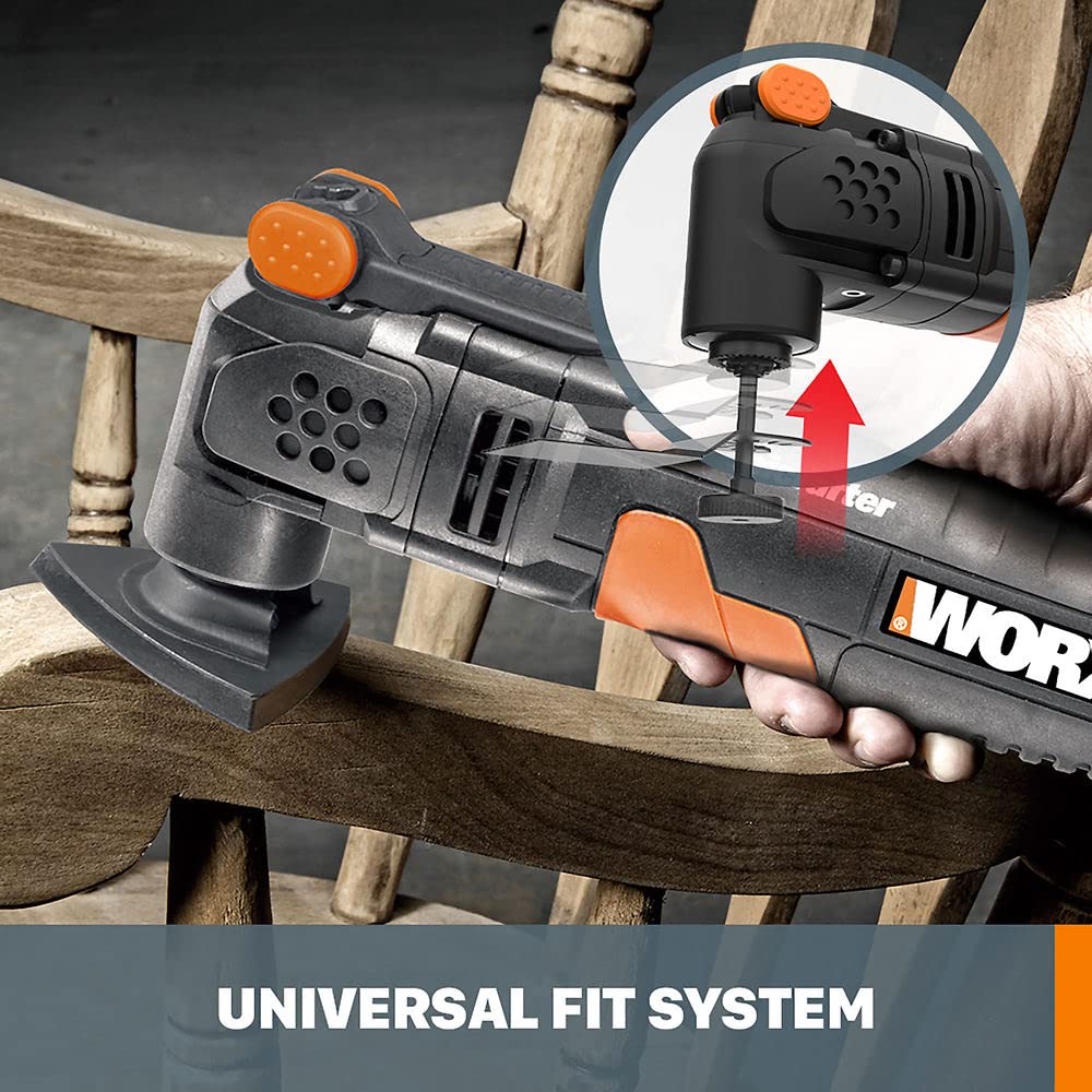 Worx Sonicrafter 3 Amp Corded Oscillating Multi-Tool - Perfect for DIY Projects, Woodworking, Flooring & Home Renovations
