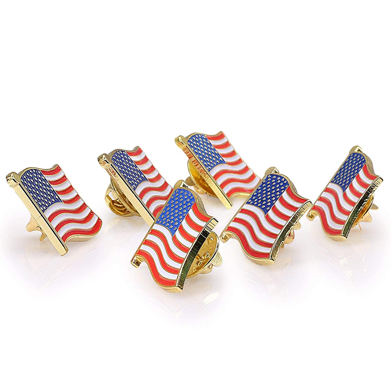TONOS Exquisite American Flag Lapel Pin - Patriotic Stars and Stripes USA Flag Pin for Suits, Jackets & Hats | Perfect for Veterans Day, Memorial Day & 4th of July Celebrations