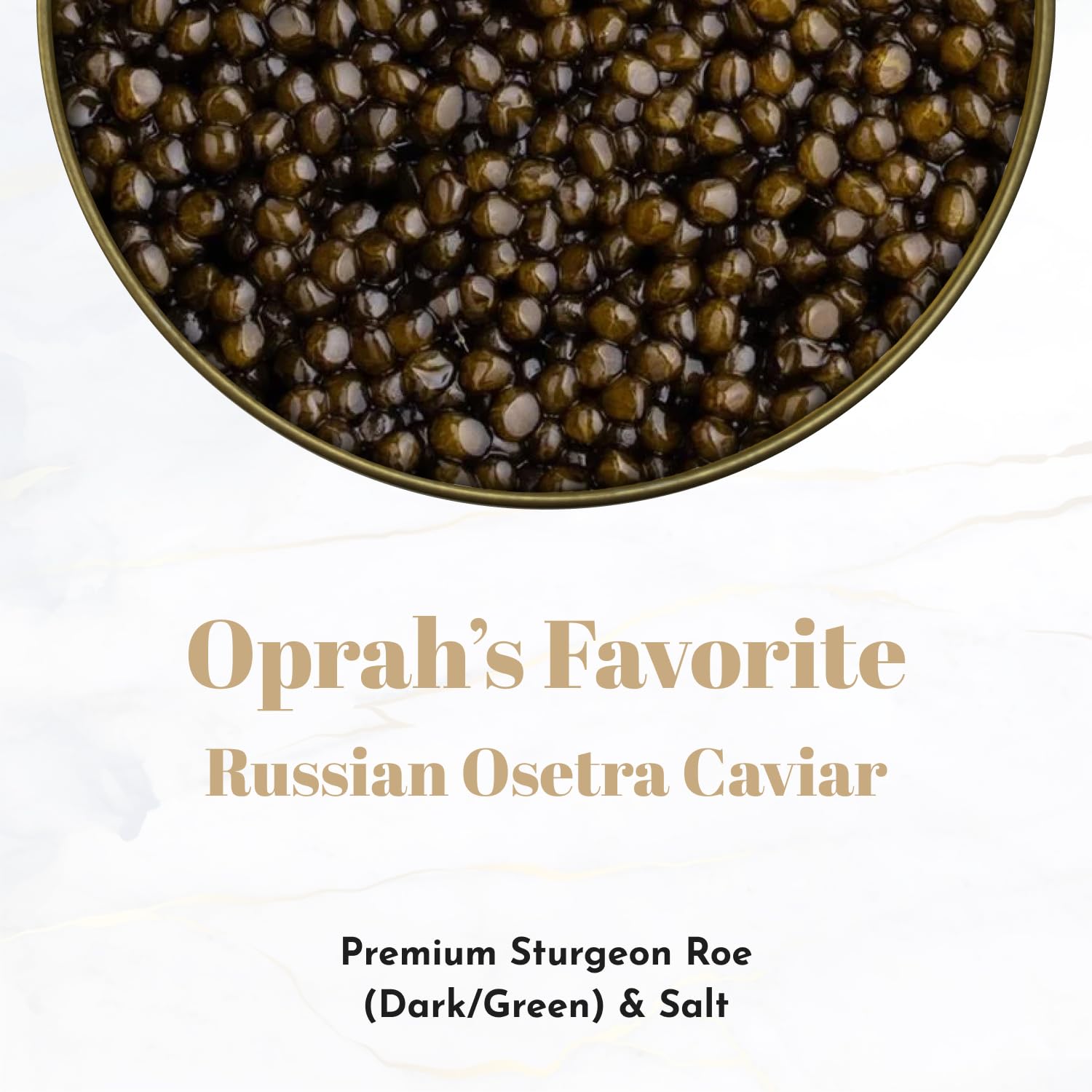 Premium Russian Osetra Caviar - Wild-Caught Dark Amber Fish Roe (2 Oz) - Buttery Flavor & Overnight Delivery - Gourmet Gift for Special Occasions, Fine Dining & Luxury Appetizers