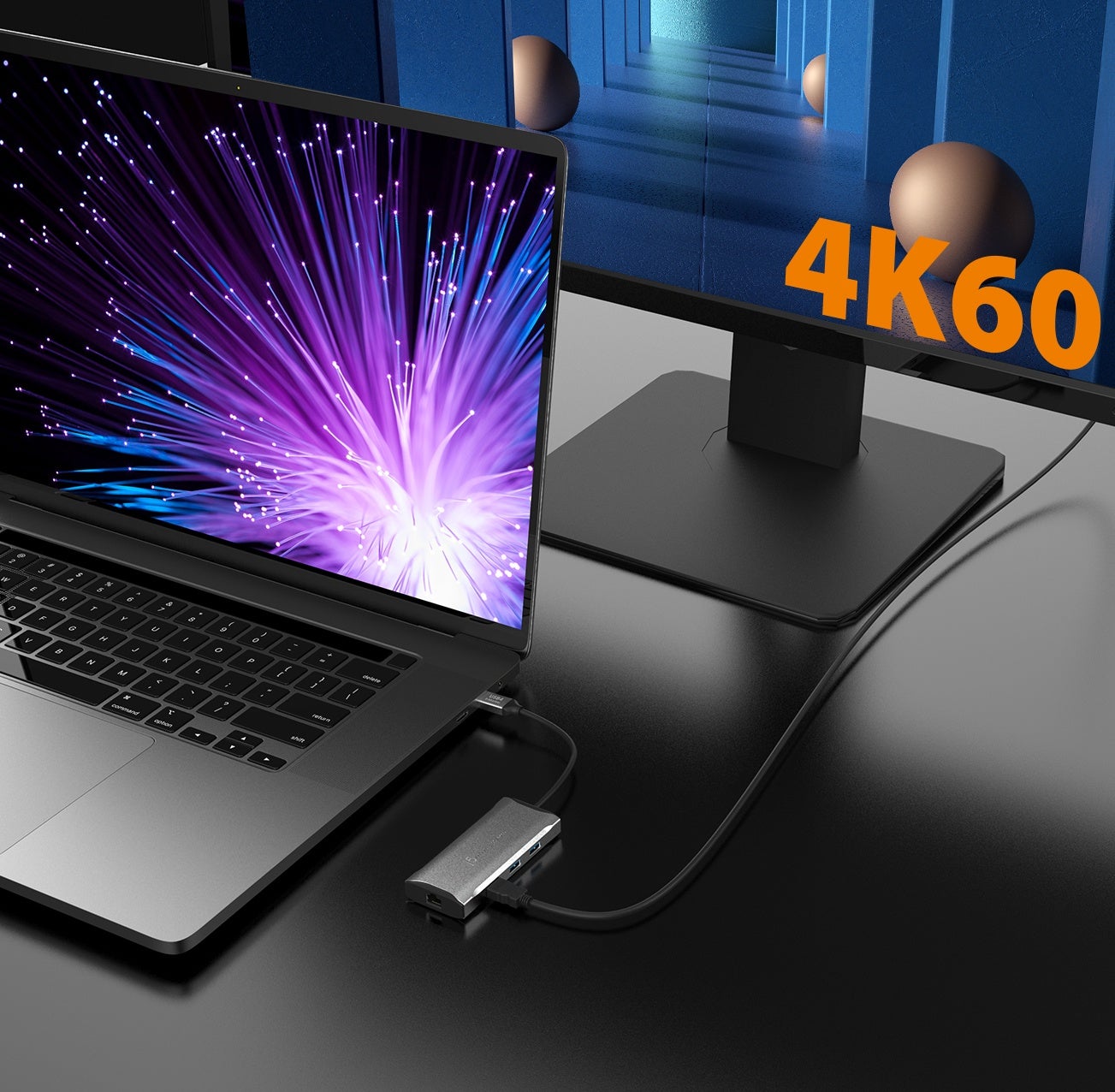 4K60 Elite USB C® 10Gbps Travel Dock - Portable USB-C Hub with 4K HDMI, 10Gbps Data Transfer, for MacBook, iPad, Laptop - Perfect for Business Travel, Home Office & Remote Work