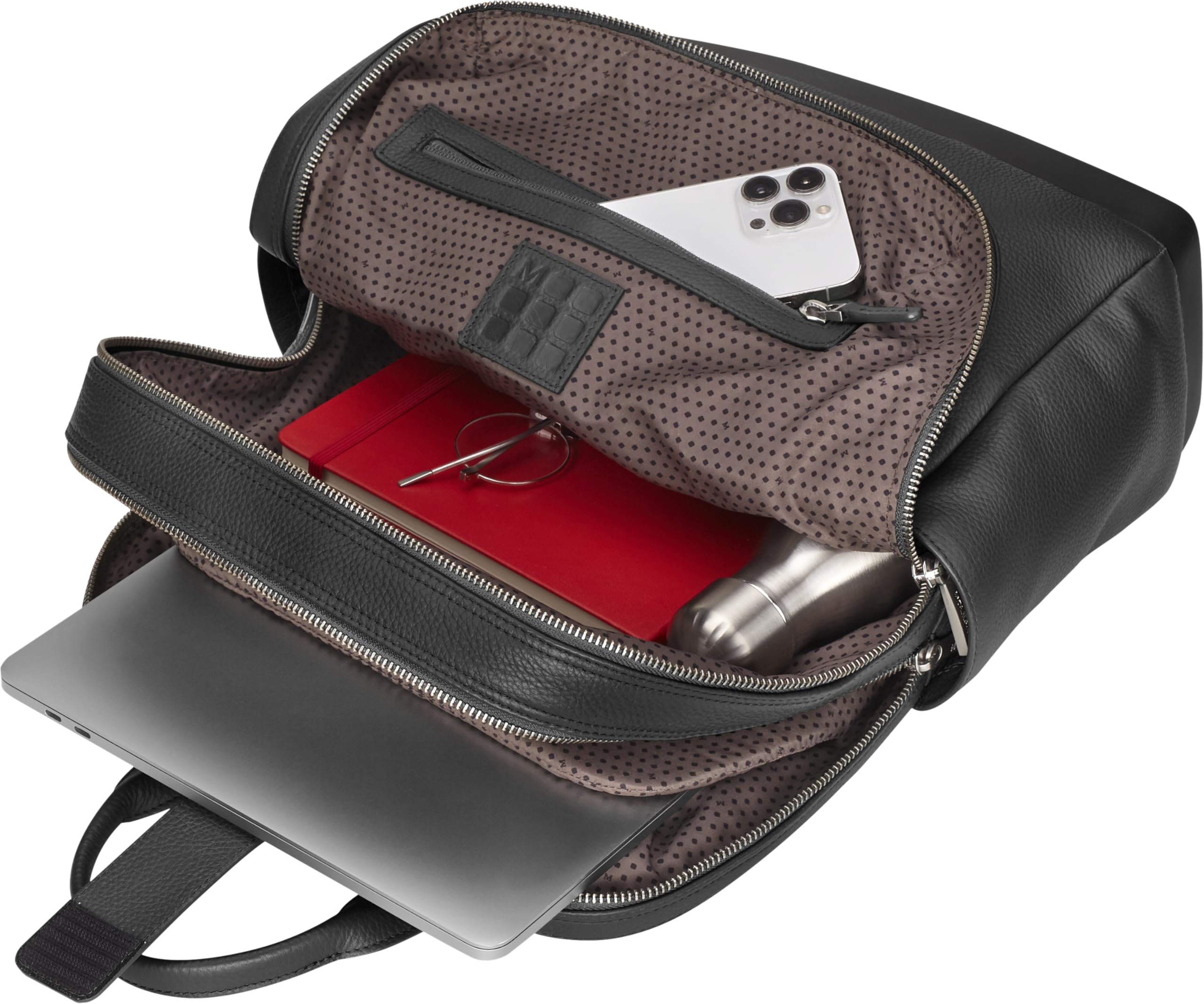 Moleskine Classic Pro Leather Backpack - Professional Office Laptop Backpack for 15