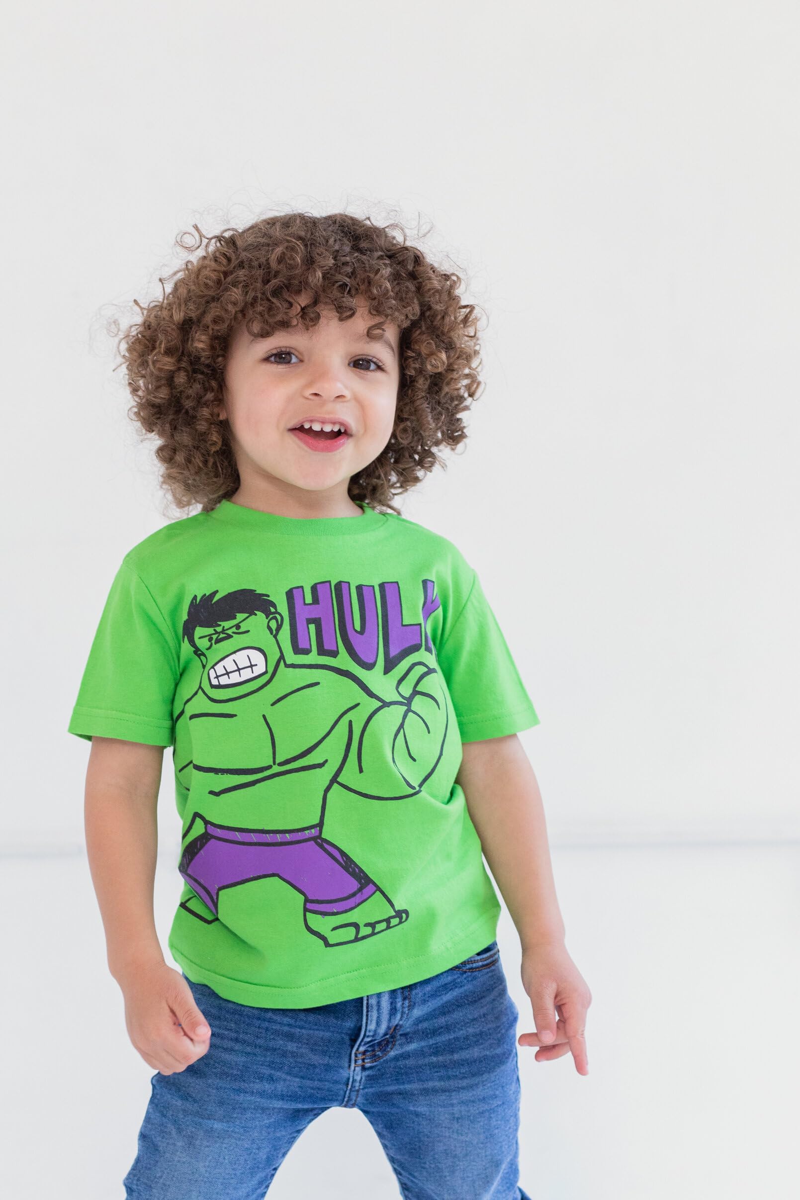Marvel Avengers Spider-Man Mech Strike 4 Pack Boys' Cosplay Athletic T-Shirts - Toddler to Big Kid Sizes (2T-20) - Superhero Costume Tees for Dress Up & Playtime