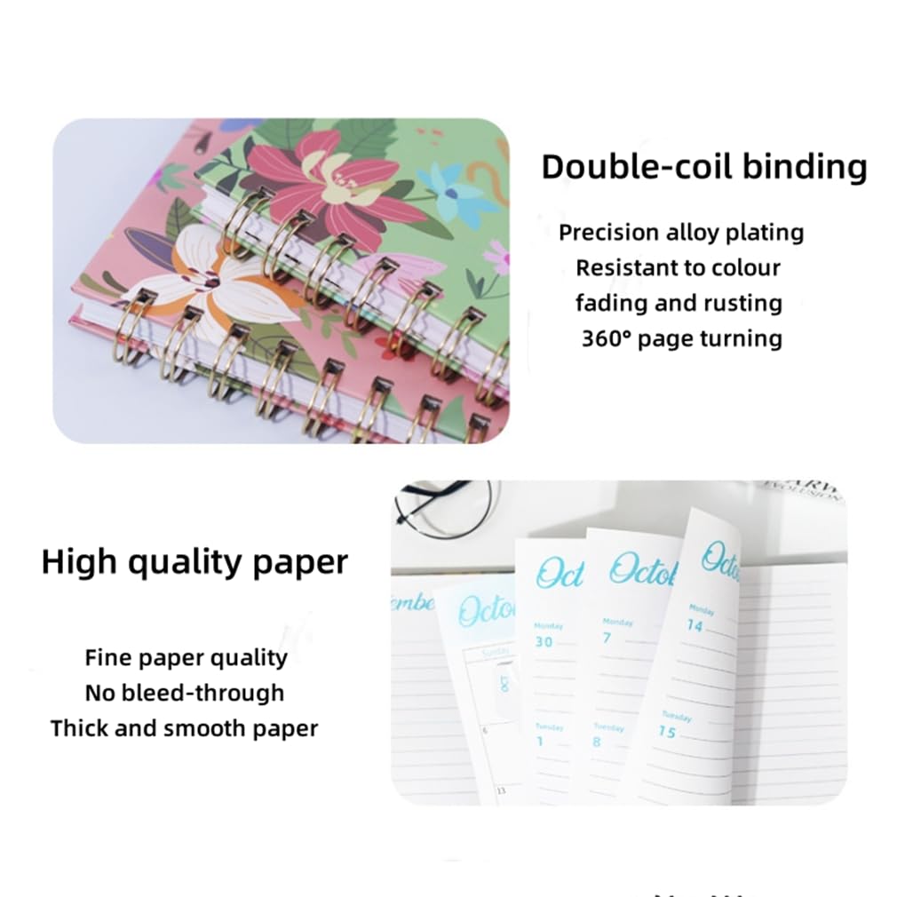 2024-2025 Weekly & Monthly Planner with Flexible Cover - Premium Alloy Plating & Index Tabs - Academic & Business Appointment Book for Students & Professionals - Perfect for School, Office & Personal Organization