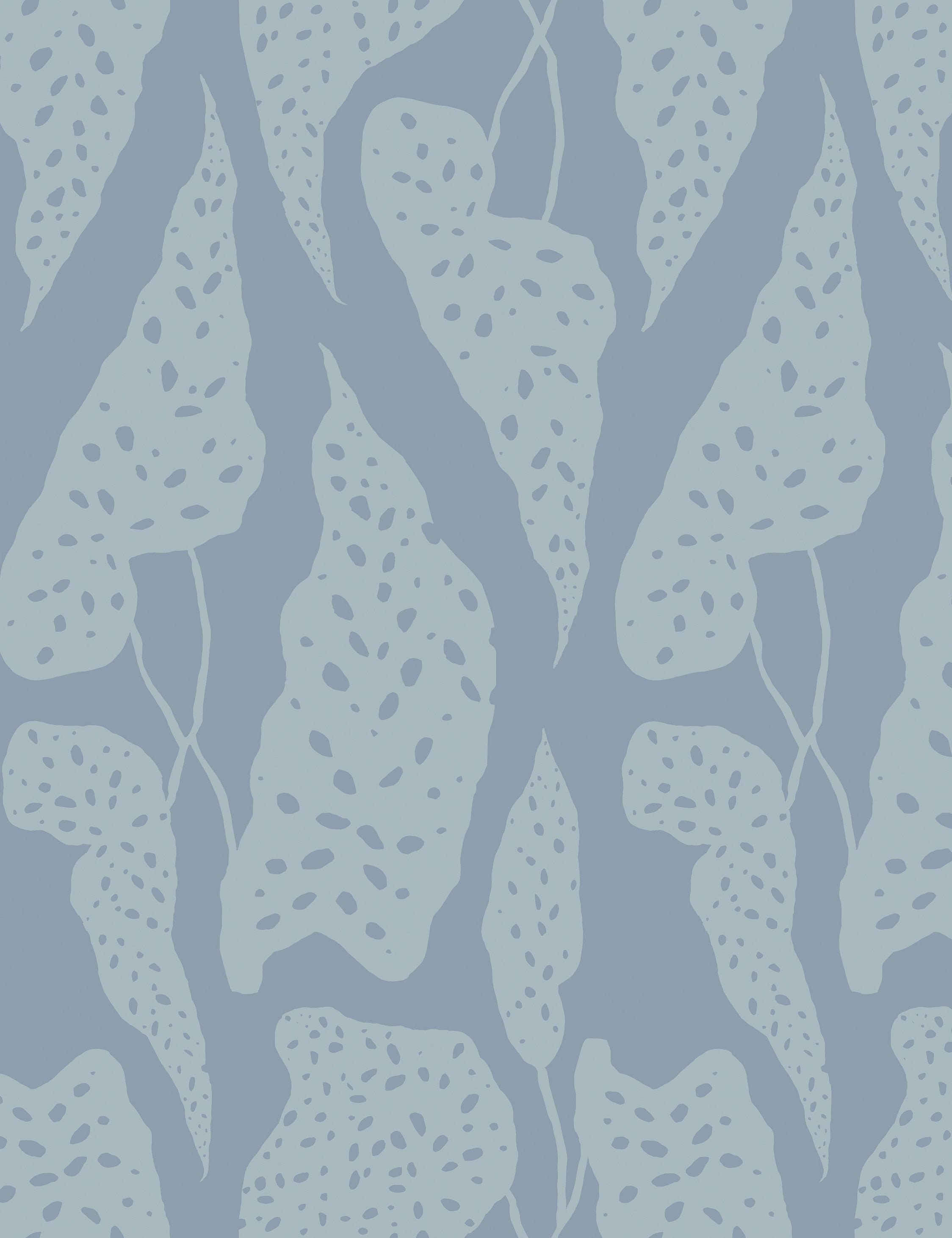 Susan Hable Swatch Blue Begonia Wallpaper - Premium Peel & Stick Wallpaper for Bedroom, Living Room, Nursery Decor