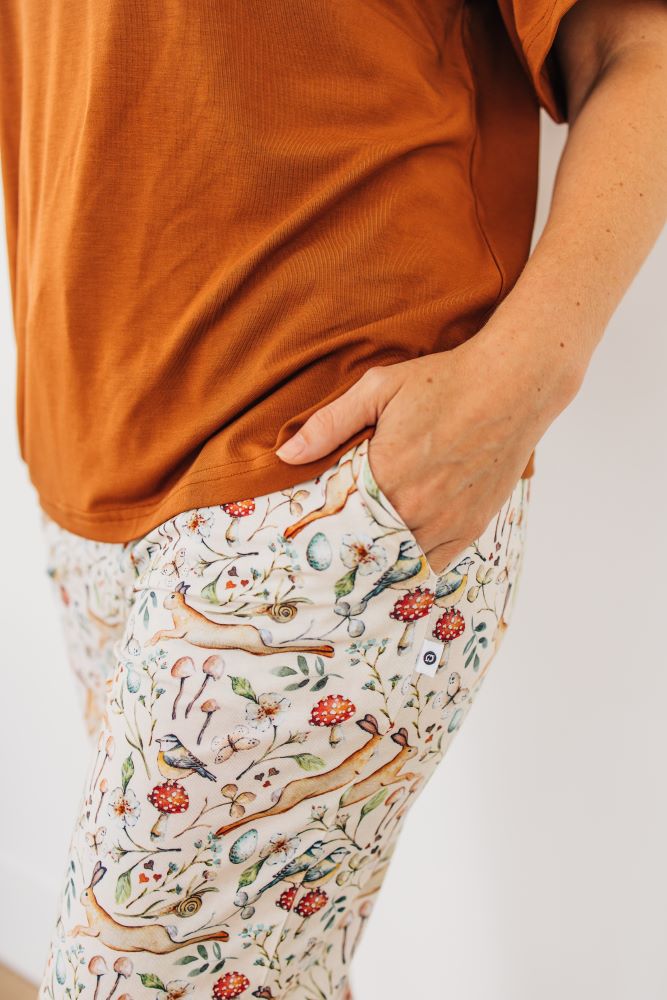Forest Frolic Women's Modal Jersey Jogger Pants - Soft Stretchy Lounge Pants for Yoga, Running & Casual Wear