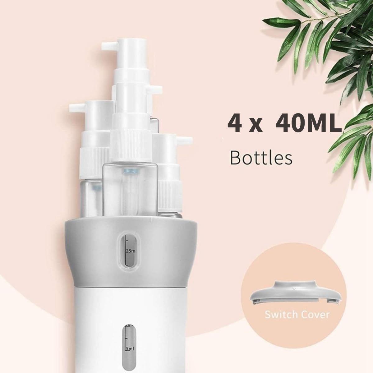 4-in-1 Travel Dispenser Set - Leak-Proof Refillable Shampoo, Lotion & Gel Bottles with Pump for Toiletries, Body Wash & Liquid Creams | Portable Storage Bottles for Hair Care & Beauty Essentials (Pink) - Perfect for Air Travel, Gym, Camping & Vacation Toiletry Kits