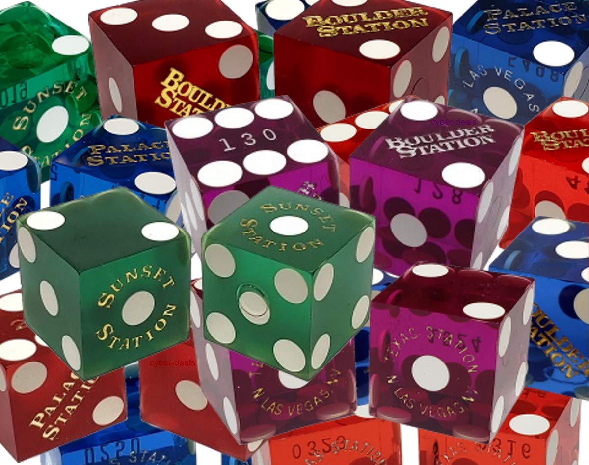 Authentic Las Vegas 19mm Craps Dice - 3 Pairs for Casino Table Games