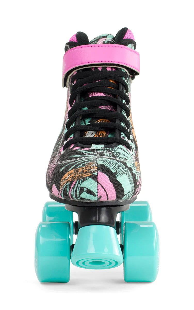 SFR Vision Floral Kids Roller Skates - Adjustable Quad Roller Skates for Girls & Boys, Perfect for Outdoor Play, Birthday Gifts & Roller Rink Fun
