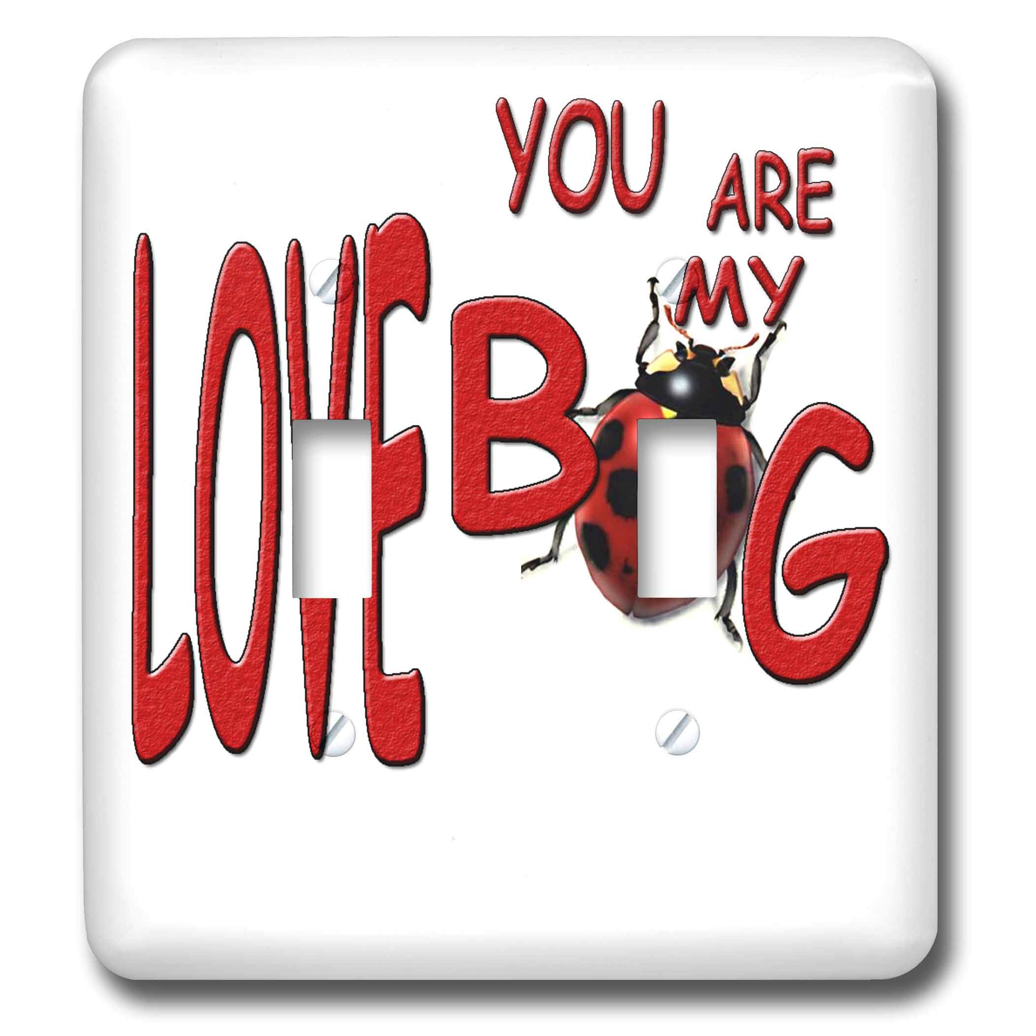 You Are My Love Bug Double Toggle Switch - 3dRose lsp_1320_2 - Perfect for DIY Electronics, Car Modifications & Home Decor Projects