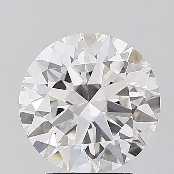 2.52 Carat F Color VS1 Clarity Round Lab-Grown Diamond for Engagement Rings & Fine Jewelry