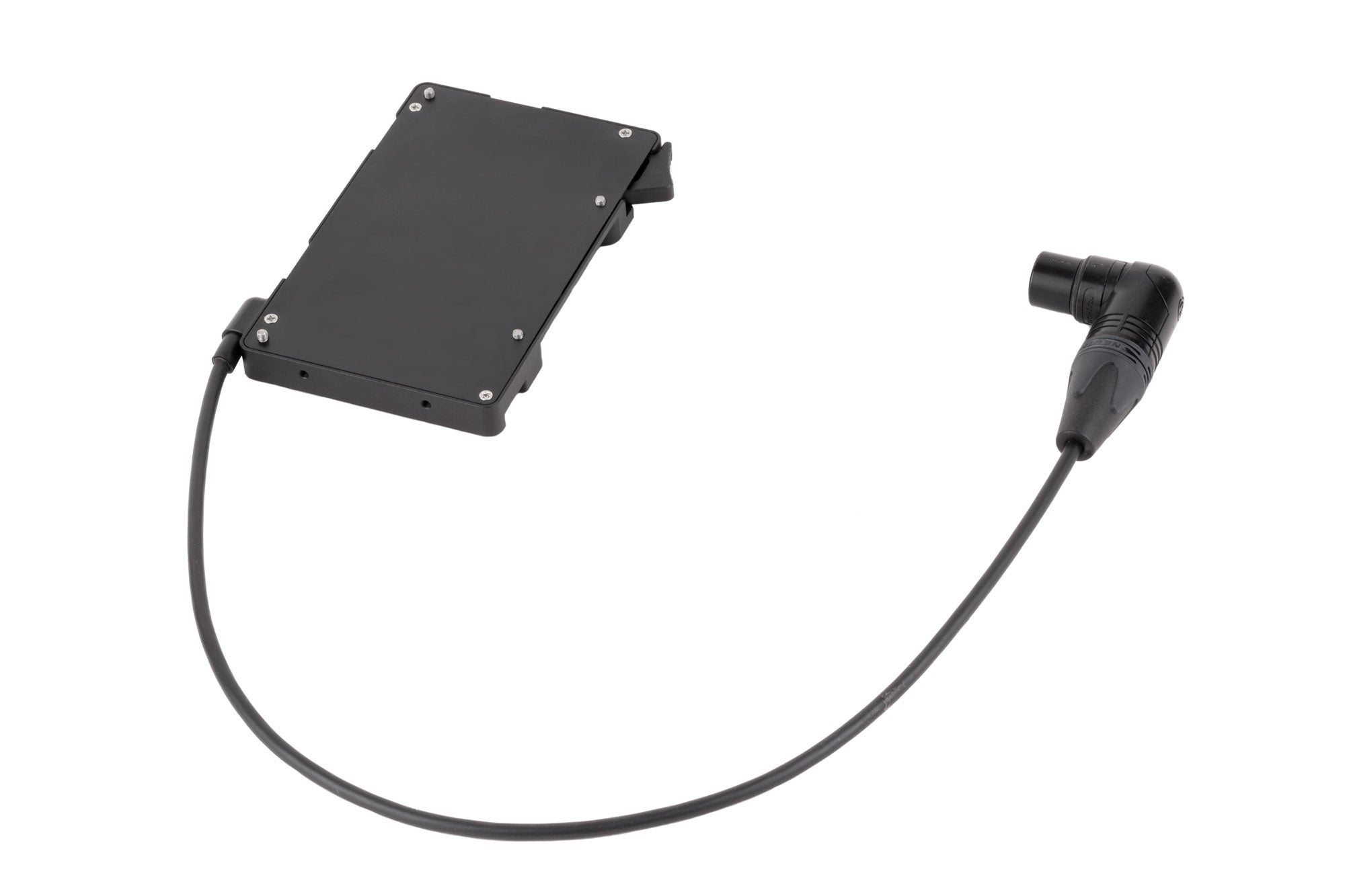 Professional WC Pro Gold Mount 4-Pin XLR Right Angle Adapter - Perfect for Broadcast, Studio, and Live Sound Equipment Connectivity