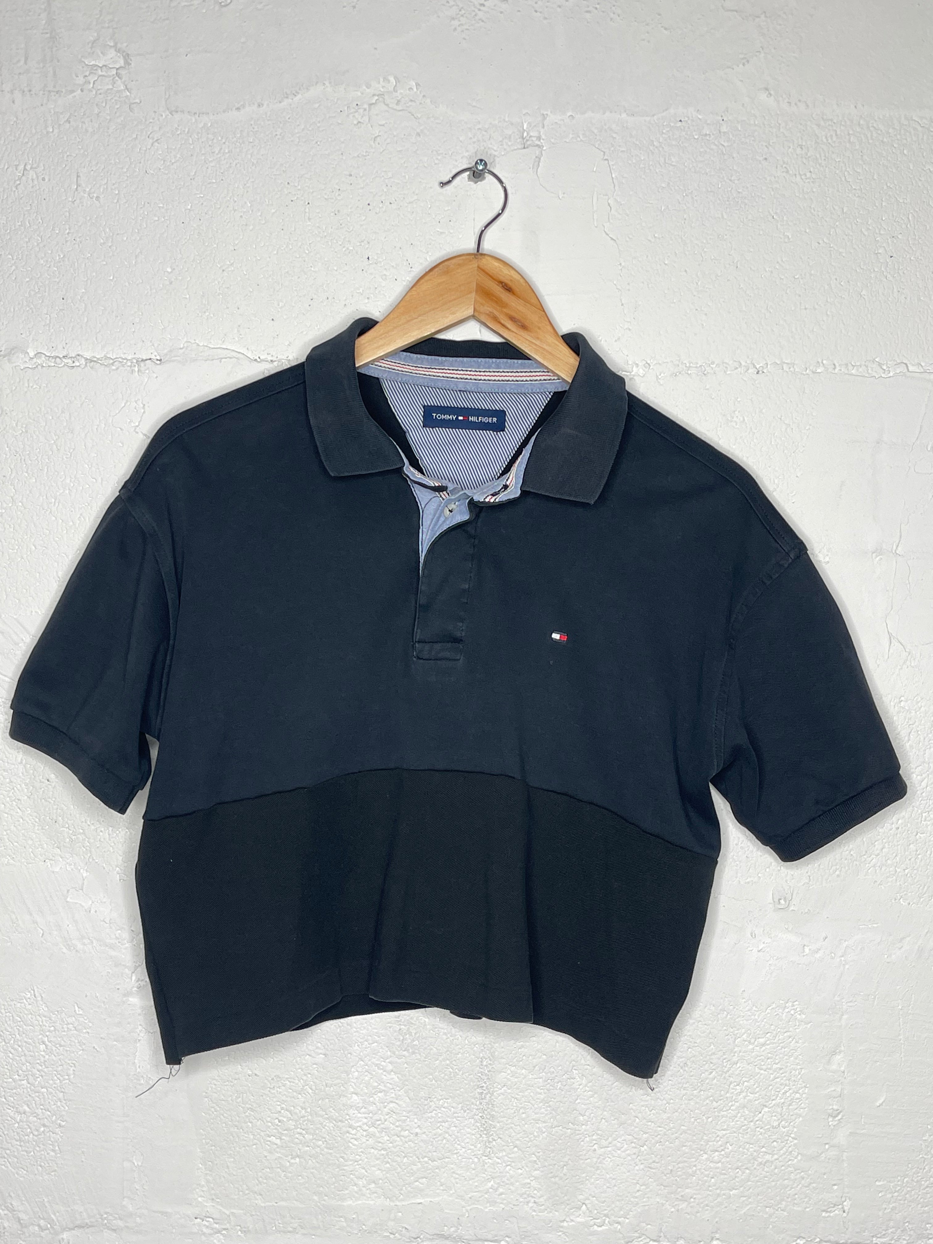 Tommy Hilfiger Women's Polo Crop Top - Short Sleeve Casual Shirt for Summer, Golf, and Outdoor Activities