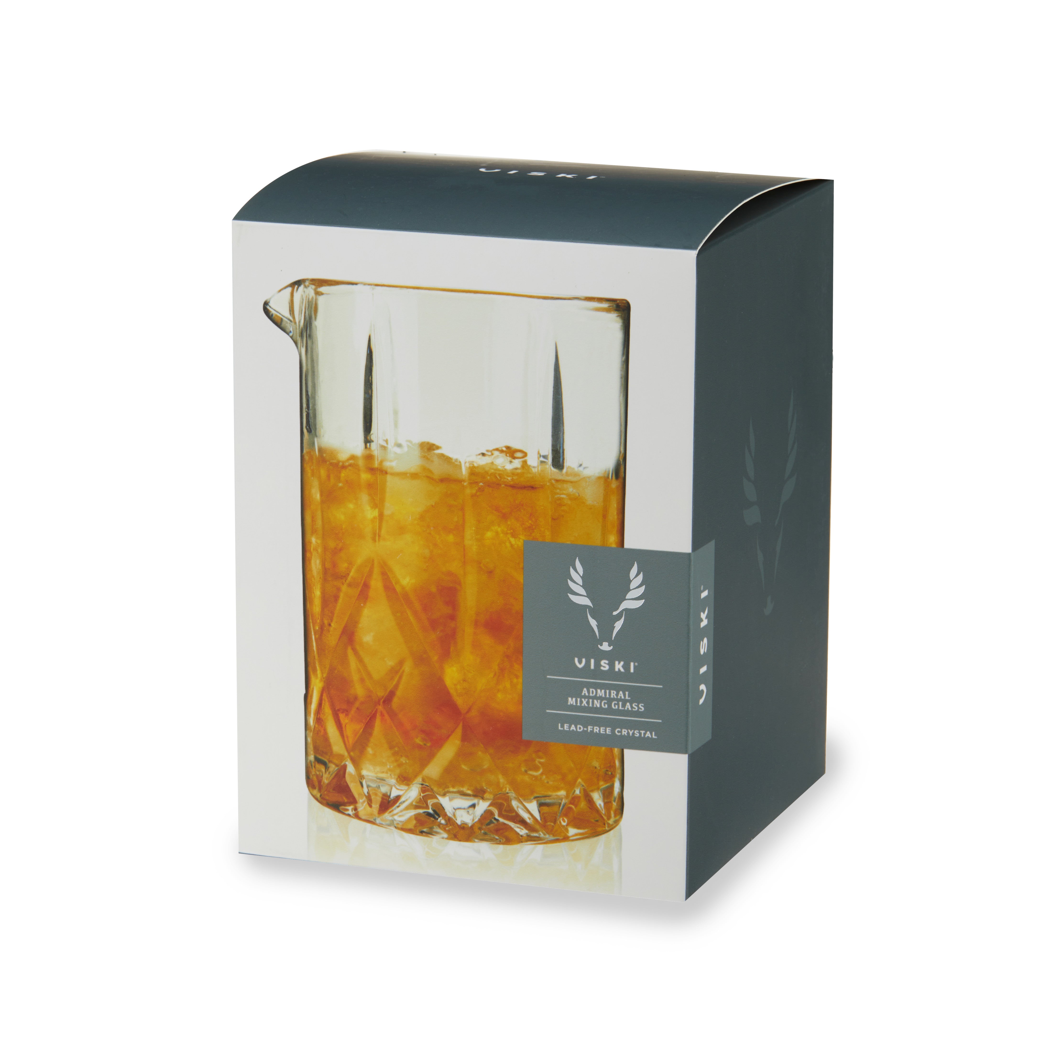 Premium Admiral Crystal Mixing Glass – Heavy Base Barware for Cocktails, Whiskey, and Mixology – Perfect for Home Bars, Professional Bartenders, and Entertaining Guests