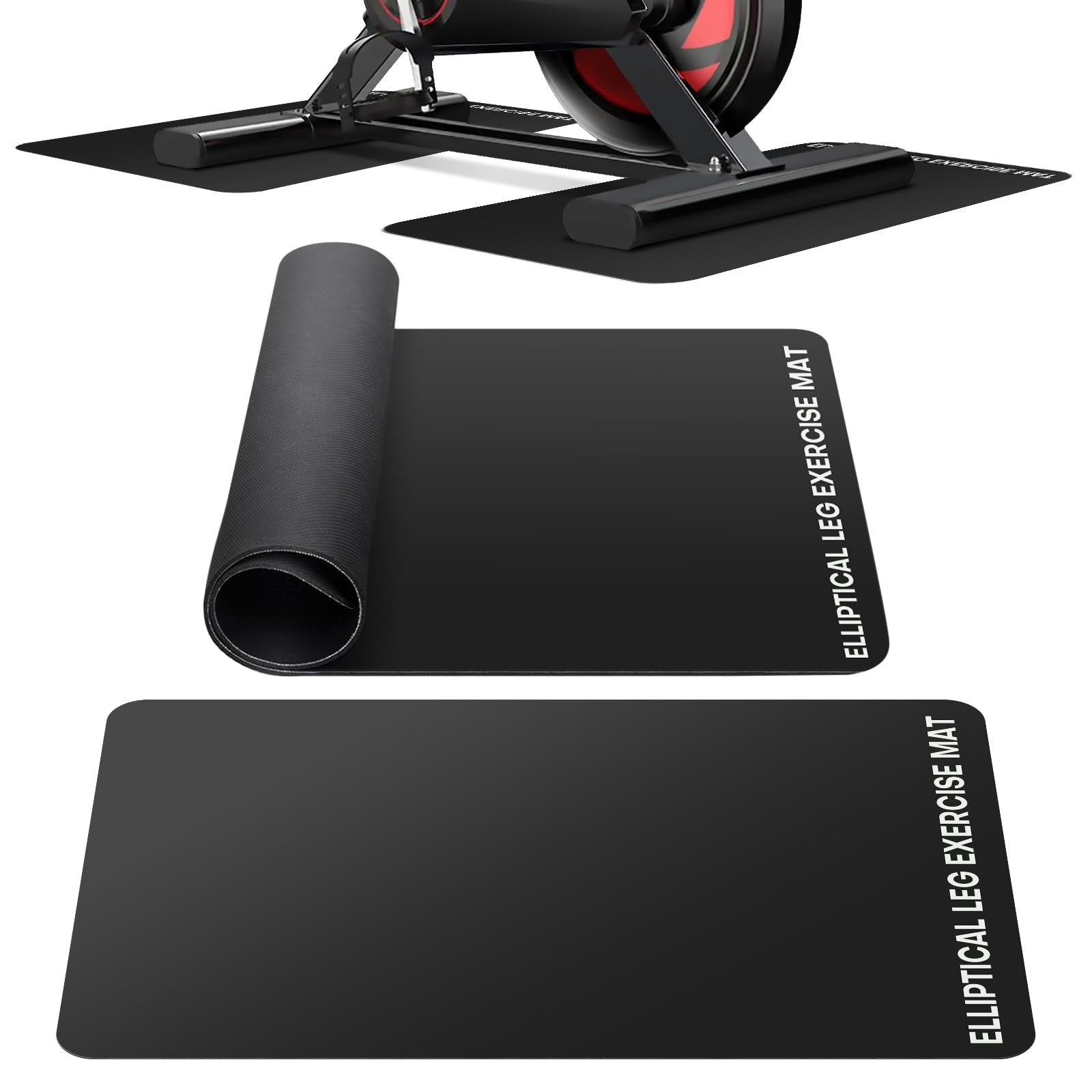 Under Desk Elliptical Machine - Quiet Portable Mini Exercise Bike for Office & Home Workouts | Non-Slip Floor Mat for Home Gym, Desk Cycling & Small Spaces | Perfect for Sedentary Workers & Home Fitness