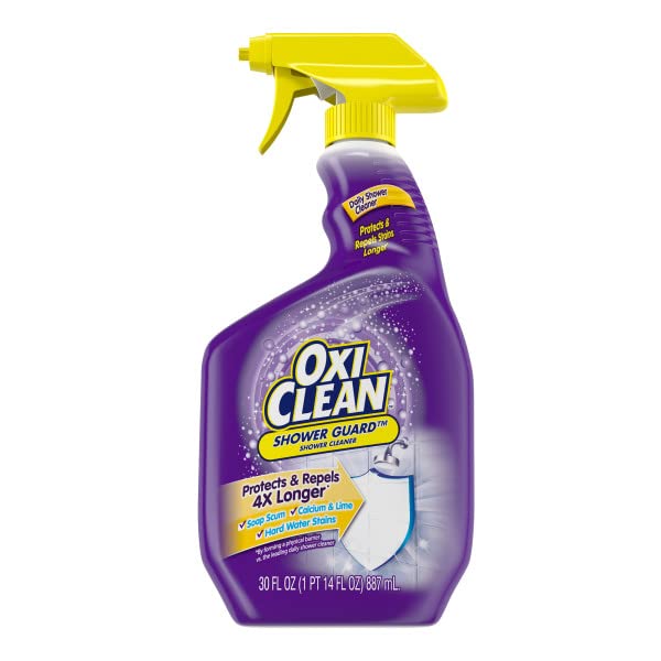 OxiClean Shower Guard Daily Shower Cleaner Spray - 30 fl oz (Pack of 2) - Removes Soap Scum, Hard Water Stains & Prevents Mold - Perfect for Bathroom, Tile, Glass & Shower Doors