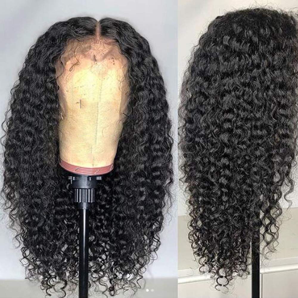 130 Density Unprocessed Brazilian Virgin Human Hair Wigs - Glueless Curly Lace Front Wig with Baby Hair for Black Women (16 Inch) | Perfect for Daily Wear, Parties & Protective Styling