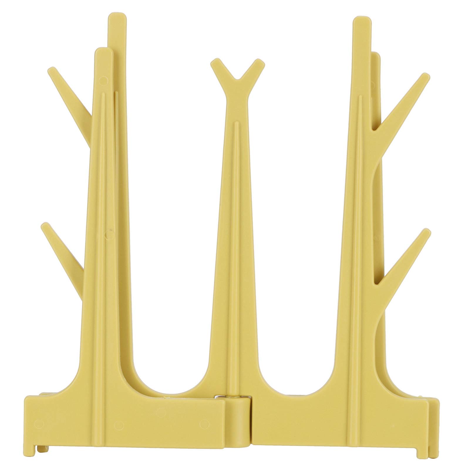 Shanrya Multifunctional Storage Rack - Sturdy Kitchen Organizer with Special Branch Design, Odor-Free & Space-Saving - Perfect for Pantry, Spice Storage, and Countertop Organization (Yellow)