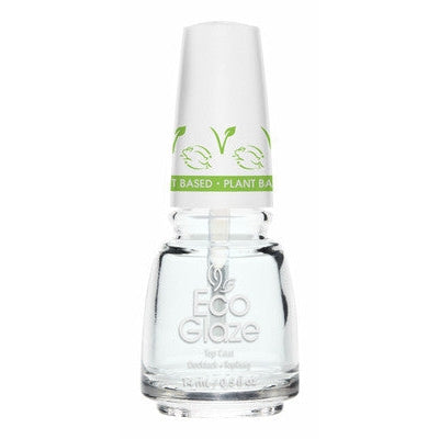 China Glaze Eco Glaze Top Coat Nail Polish - 0.5 oz / 15ml - Vegan, Cruelty-Free, Long-Lasting Shine (#82564) - Perfect for Salon-Quality Manicures at Home