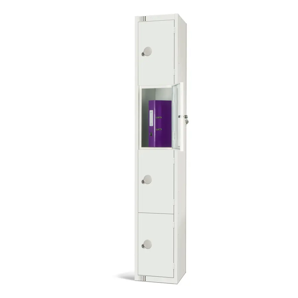 Premium White Metal Lockers for Schools, Gyms & Offices - Durable Storage Solution for Home & Commercial Use