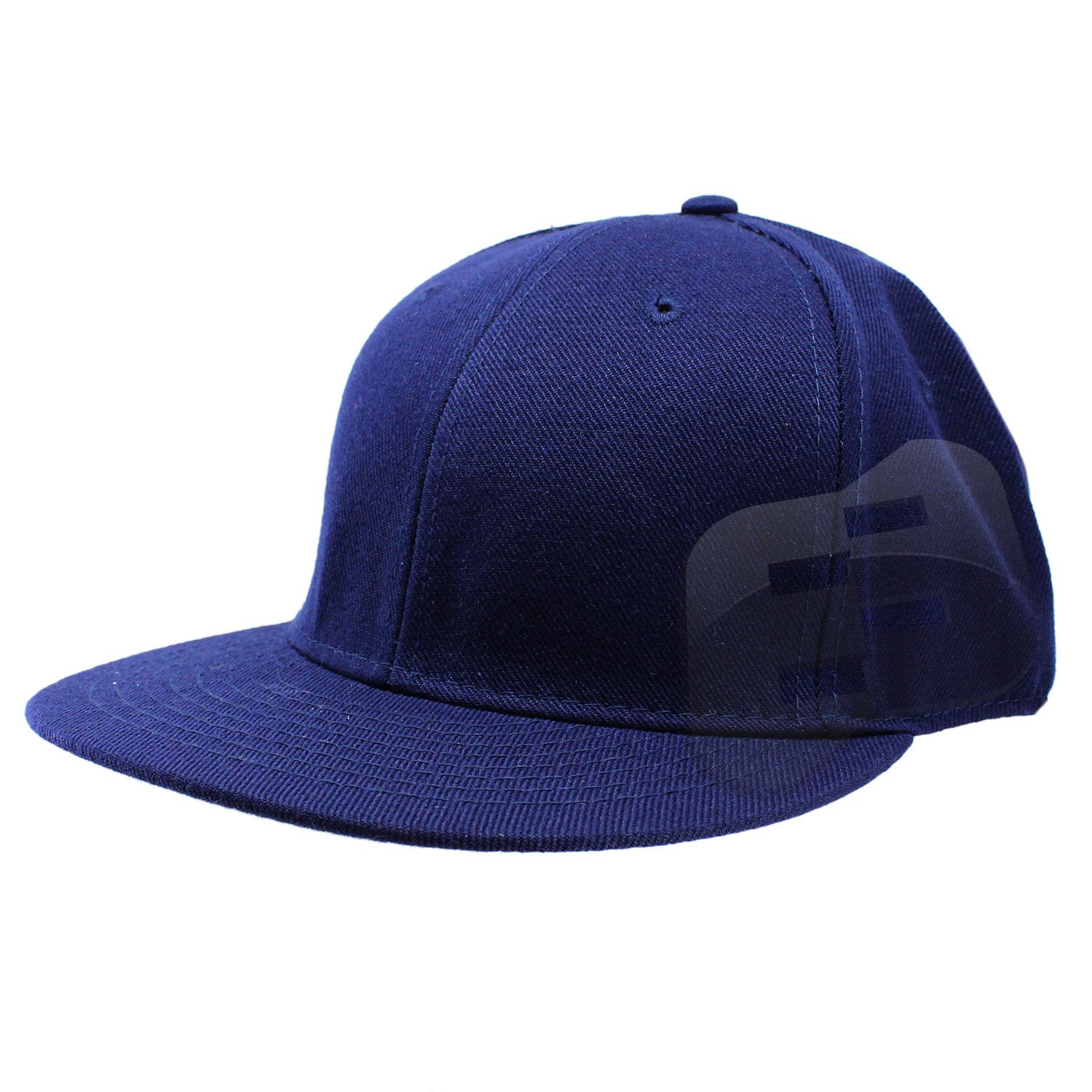 Plain Fitted Flat Bill Hat - Solid & Neon Colors for Streetwear & Sports