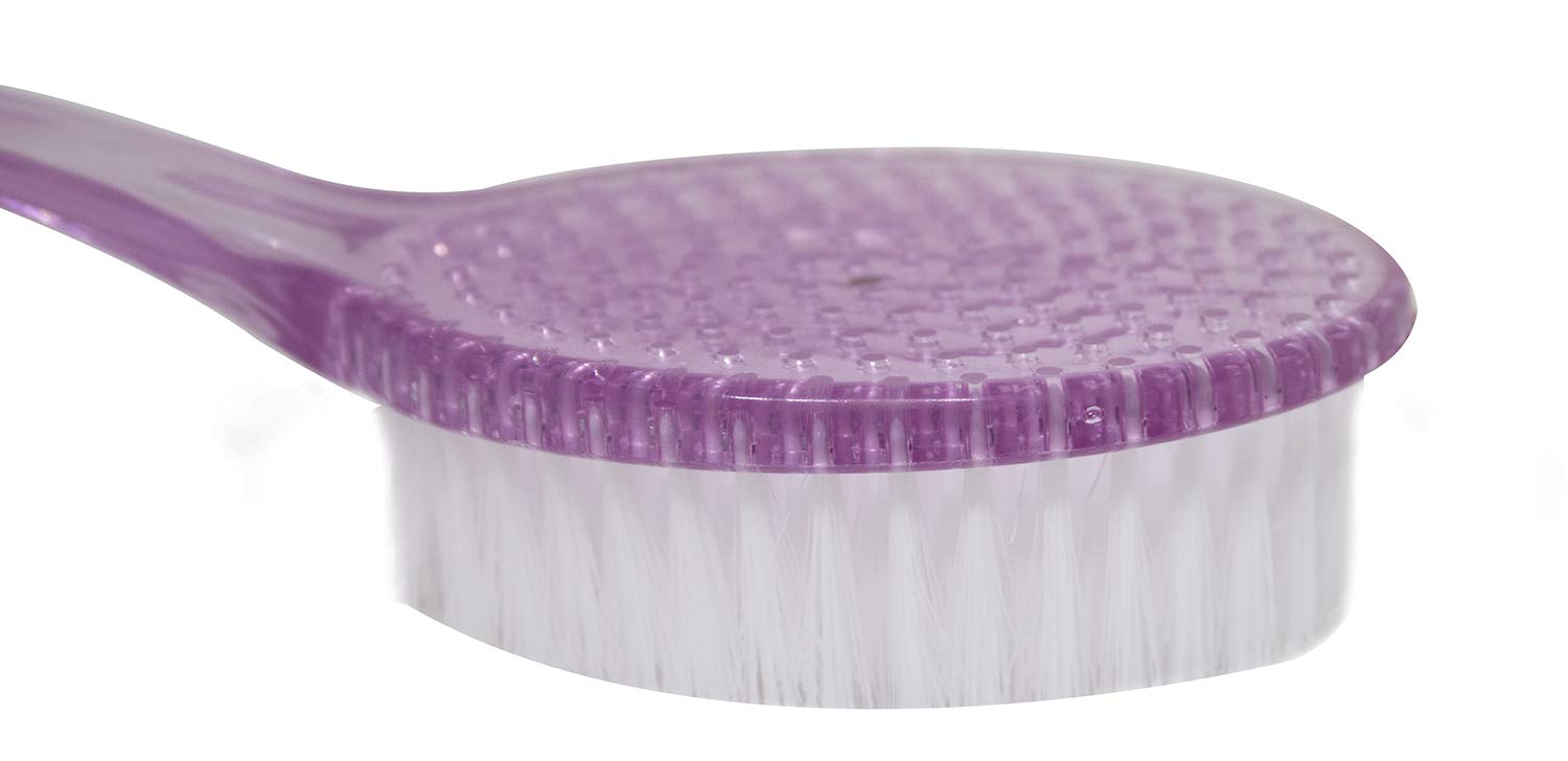 Long Handle Bath Brush with Soft Bristles - Exfoliating Body Scrubber for Men & Women - Back Scrubber for Shower & Bath - Pink (Pack of 1) - Perfect for Deep Cleansing & Skin Exfoliation