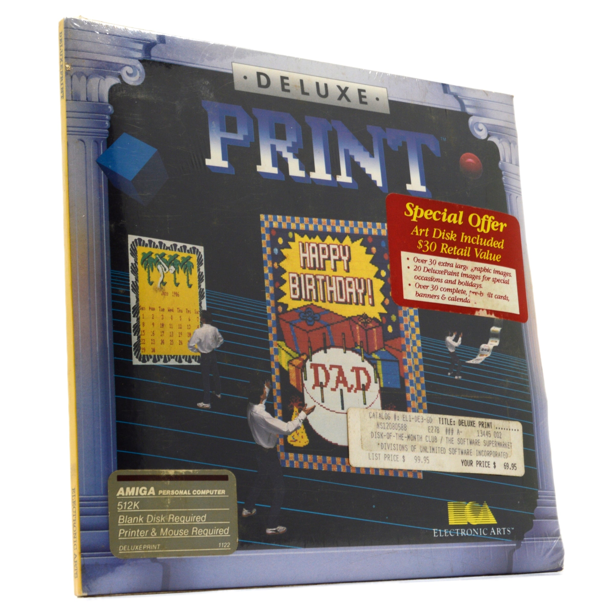 Brand New AMIGA 512 Software & Game DELUXE PRINT Disk of the Month Club - Sealed Vintage Computer Game for Retro Gaming Enthusiasts - Perfect for Collectors and Classic Gaming Setup