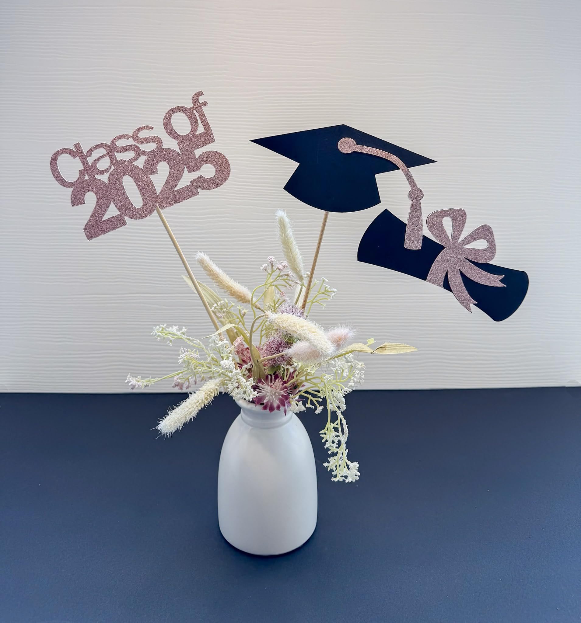 Class of 2025 Graduation Decorations - Graduation Centerpiece Sticks, Party Picks & Table Decor for High School & College Graduation Ceremonies, Celebrations & Photo Backdrops
