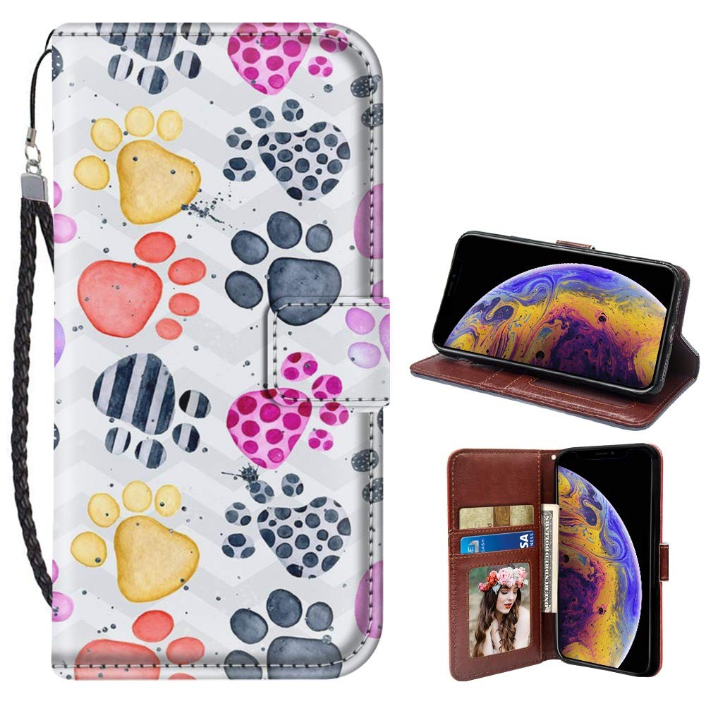 Premium PU Leather Magnetic Flip Wallet Case for iPhone Xs Max - Slim TPU Protective Cover with Card Holder & RFID Protection | Perfect for Business, Travel & Everyday Use