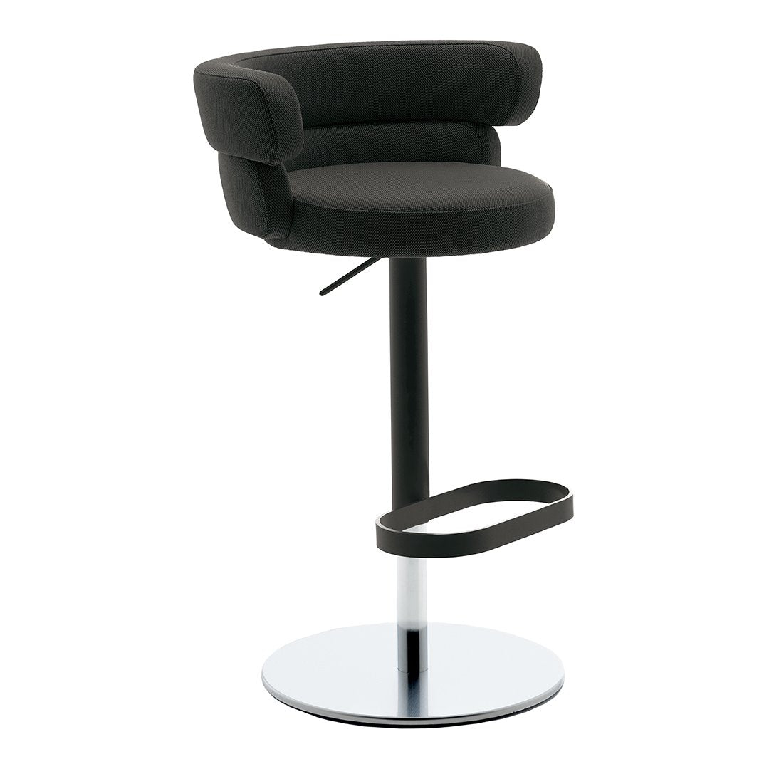 Adjustable Swivel Bar Stool with Gas Lift - Modern Disc Base Design for Kitchen Island, Home Bar & Counter Height Dining - Comfortable & Stylish Seating Solution