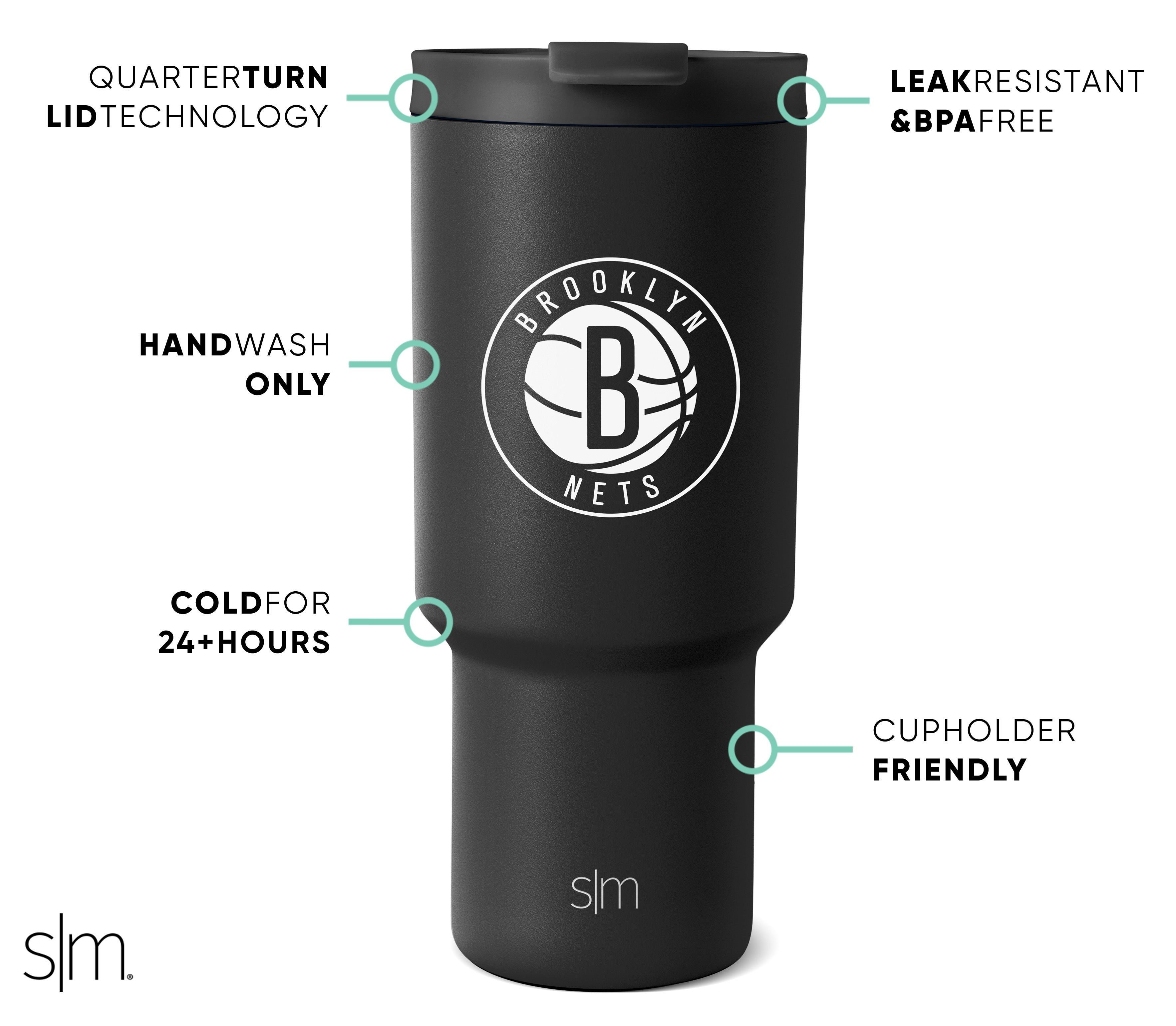 NBA Trek Insulated Tumbler with Flip Lid - 20oz Stainless Steel Water Bottle for Basketball Fans - Perfect for Gym, Office & Outdoor Activities