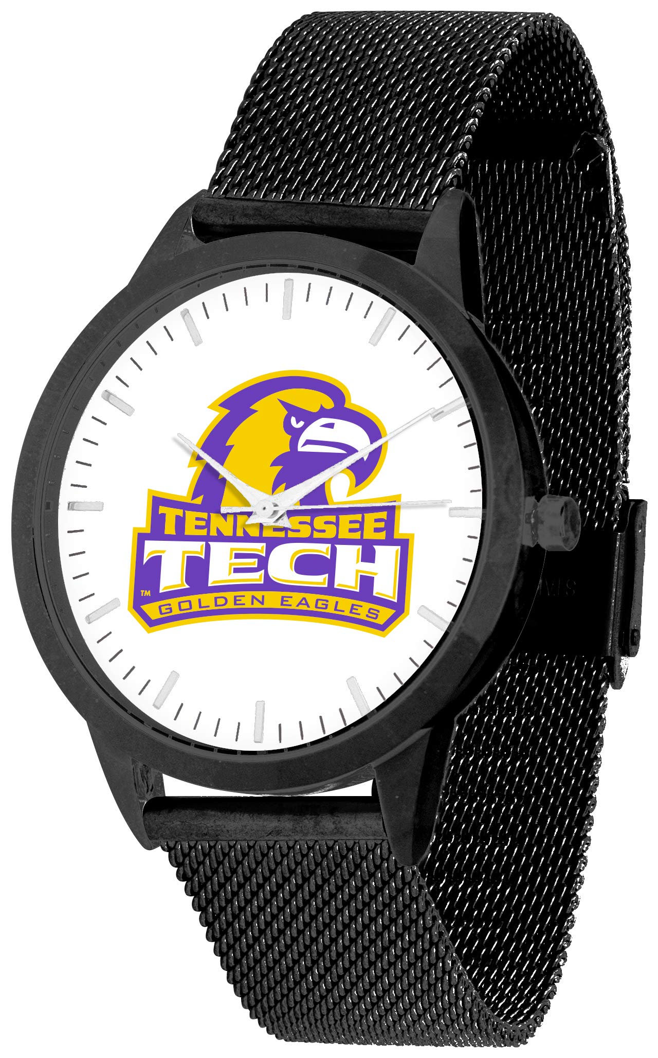 Tennessee Tech Eagles Mesh Statement Watch - Black Band & Dial - Stylish Unisex Watch for Men & Women - Perfect for Casual, Office & Sports Wear