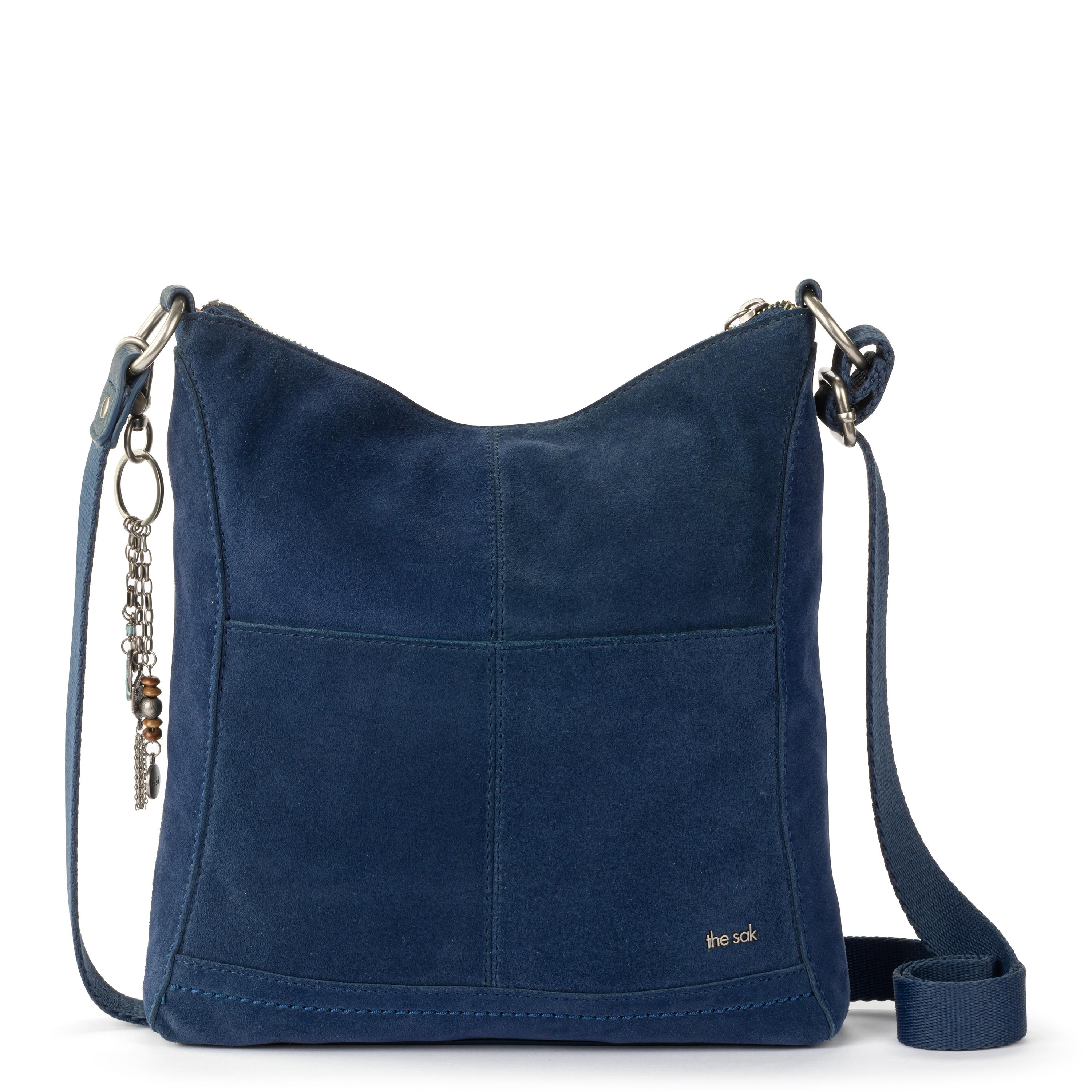 Lucia Crossbody Bag - Genuine Leather & Indigo Suede Handbag for Women | Perfect for Everyday Use, Work & Evening Out