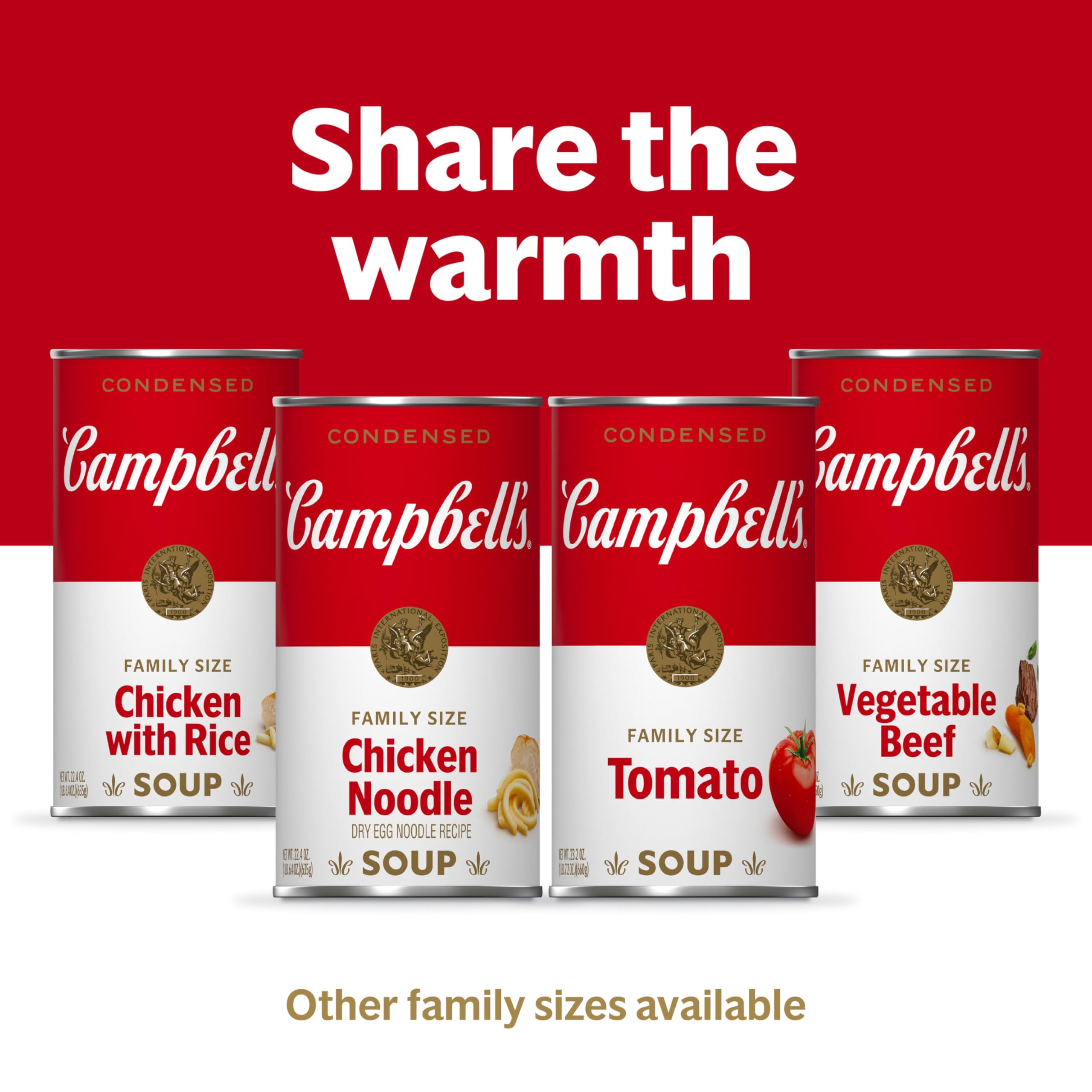 Campbell's Condensed Chicken Noodle Soup with Egg Noodles - 22.4 oz Family Size Can (Pack of 6) | Quick & Easy Meal Solution for Busy Families, Office Lunches & Emergency Pantry Stock