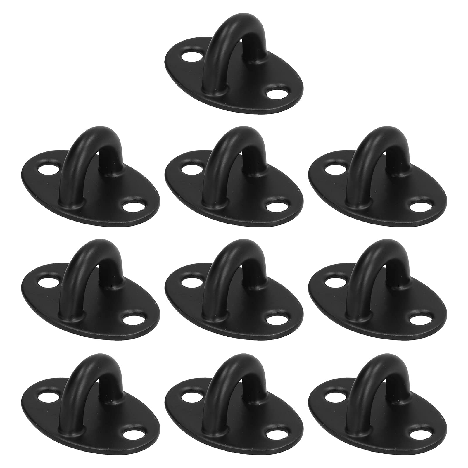 10 Pcs Stainless Steel Heavy Duty Pad Eye Plate U Hooks - Ceiling Hanging Hooks for Swings, Chairs, Hammocks - Perfect for Indoor/Outdoor Use in Garages, Patios, and Playrooms