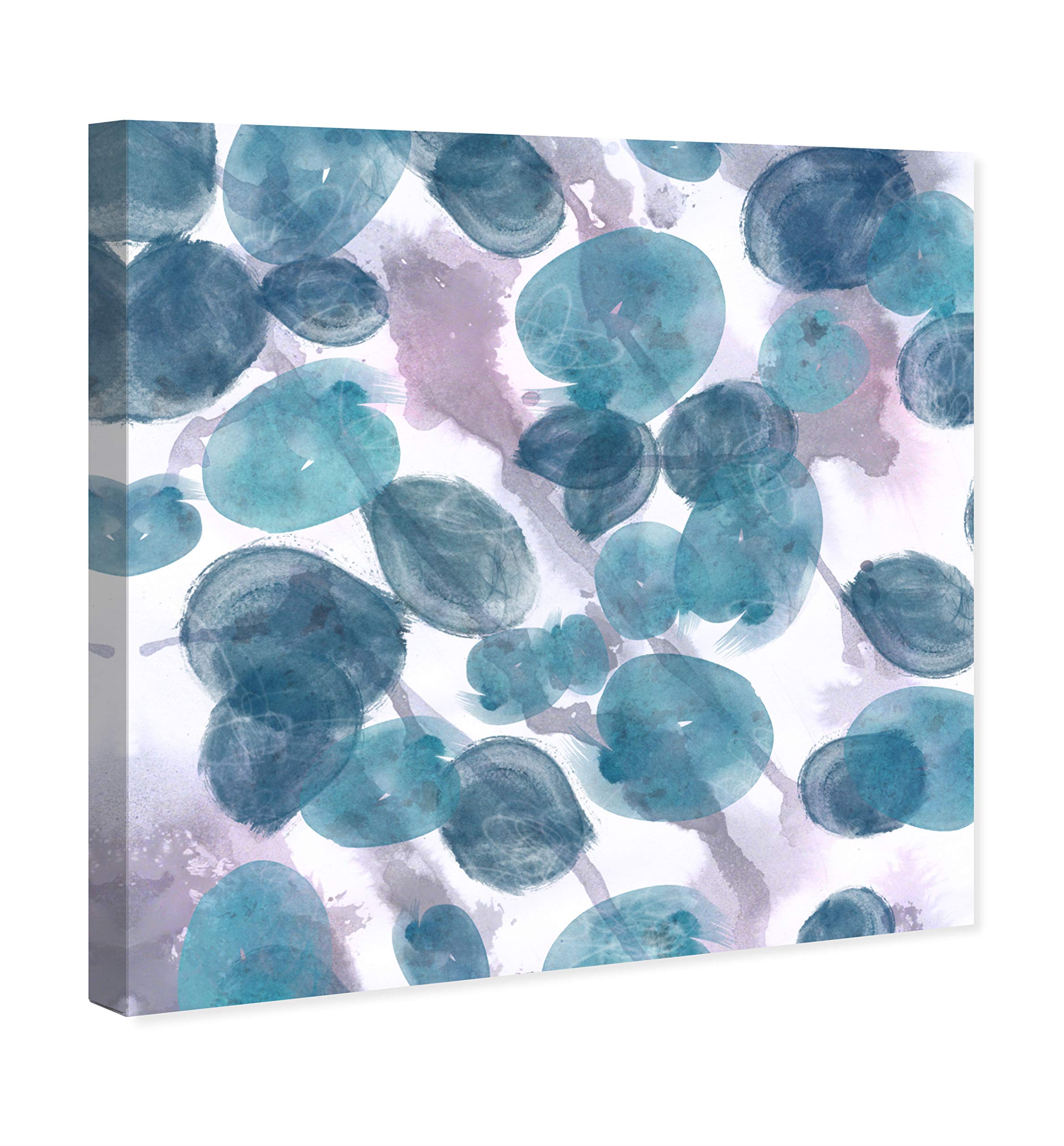 Abstract Wall Art Canvas Print 'Bubbles' - 24x24 Inch Blue & White Modern Home Decor by Oliver Gal Artist Co. | Perfect for Living Room, Bedroom & Office Wall Decoration