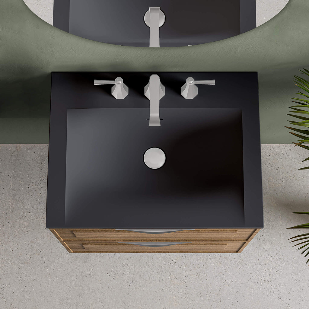 Deville 2-Drawer Wall Mount Bathroom Vanity - 24