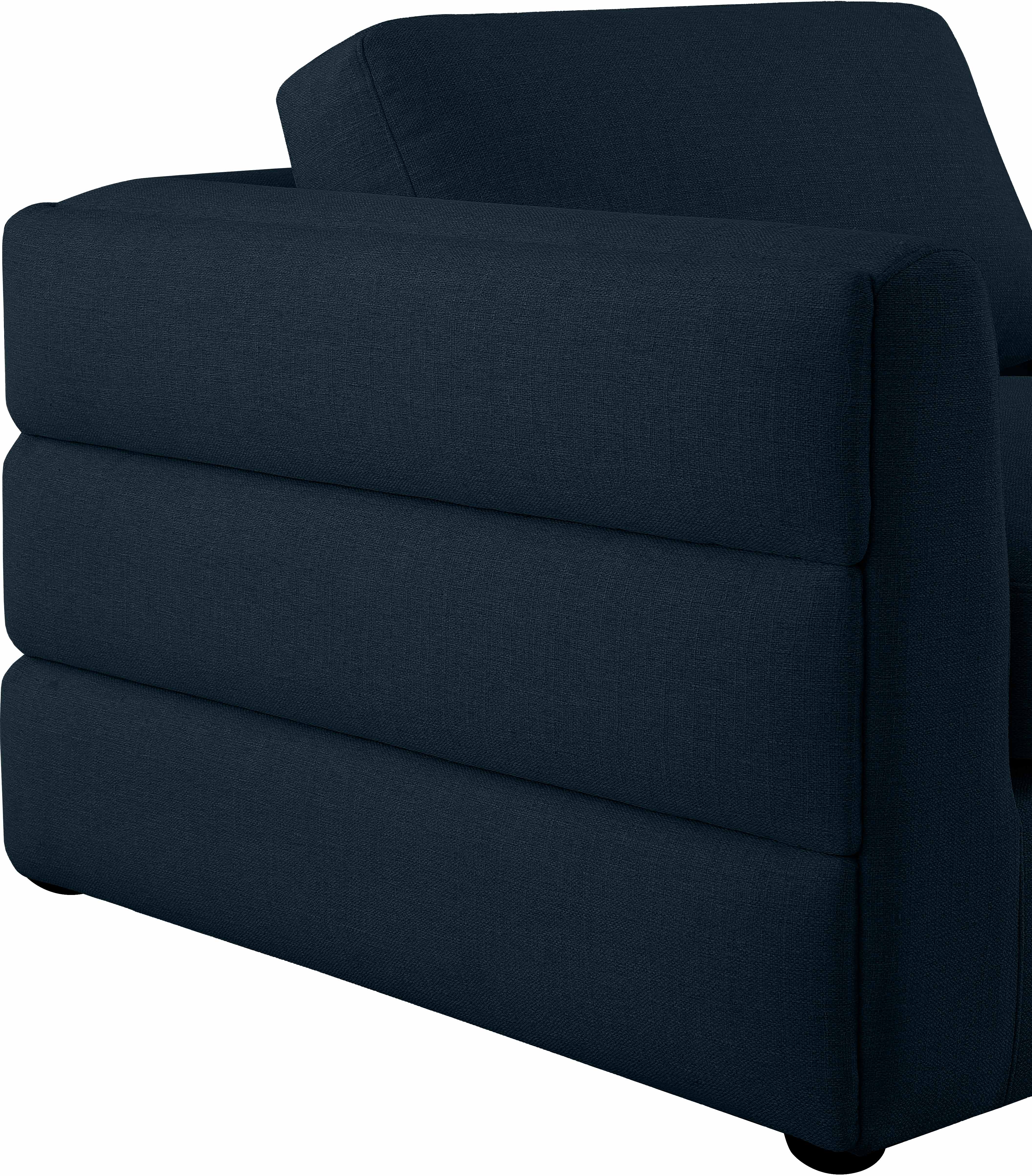 Beckham Durable Linen Textured Fabric Modular Sectional Sofa - Modern Living Room Furniture for Small Spaces & Apartments