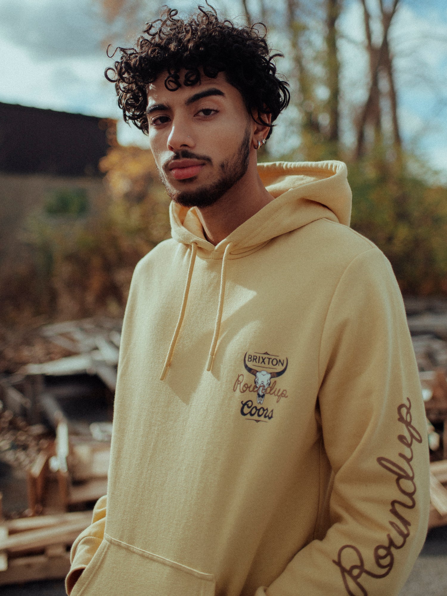 Brixton Coors Roundup Pullover Hoodie for Men - Soft Fleece Sweatshirt with Kangaroo Pocket - Perfect for Casual Wear, Outdoor Activities, and Layering in Cool Weather