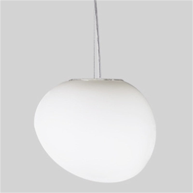 Stylish Gregg Stone Shape Glass Pendant Light - Modern Hanging Fixture for Kitchen Island, Dining Room & Bedroom Lighting