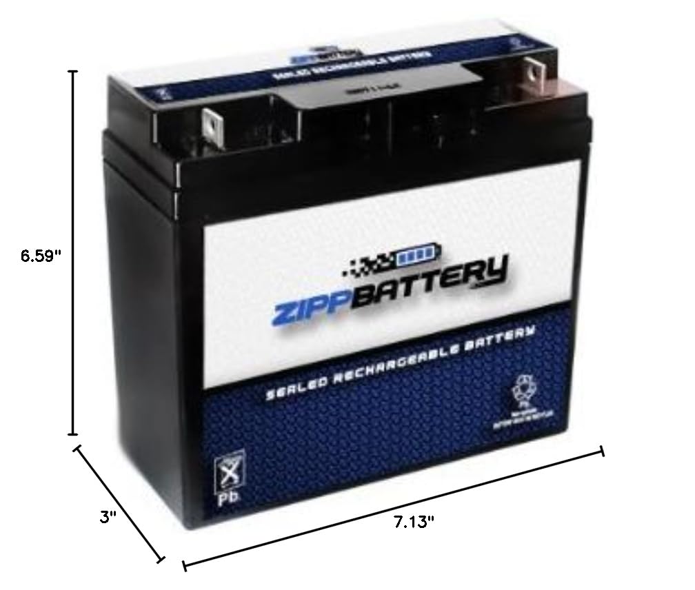 12V 21.4AH 257W Sealed Lead Acid (SLA) Rechargeable Battery with T3 Terminals - Compatible with Power Wheels, Solar Systems & Emergency Backup - by Zipp Battery