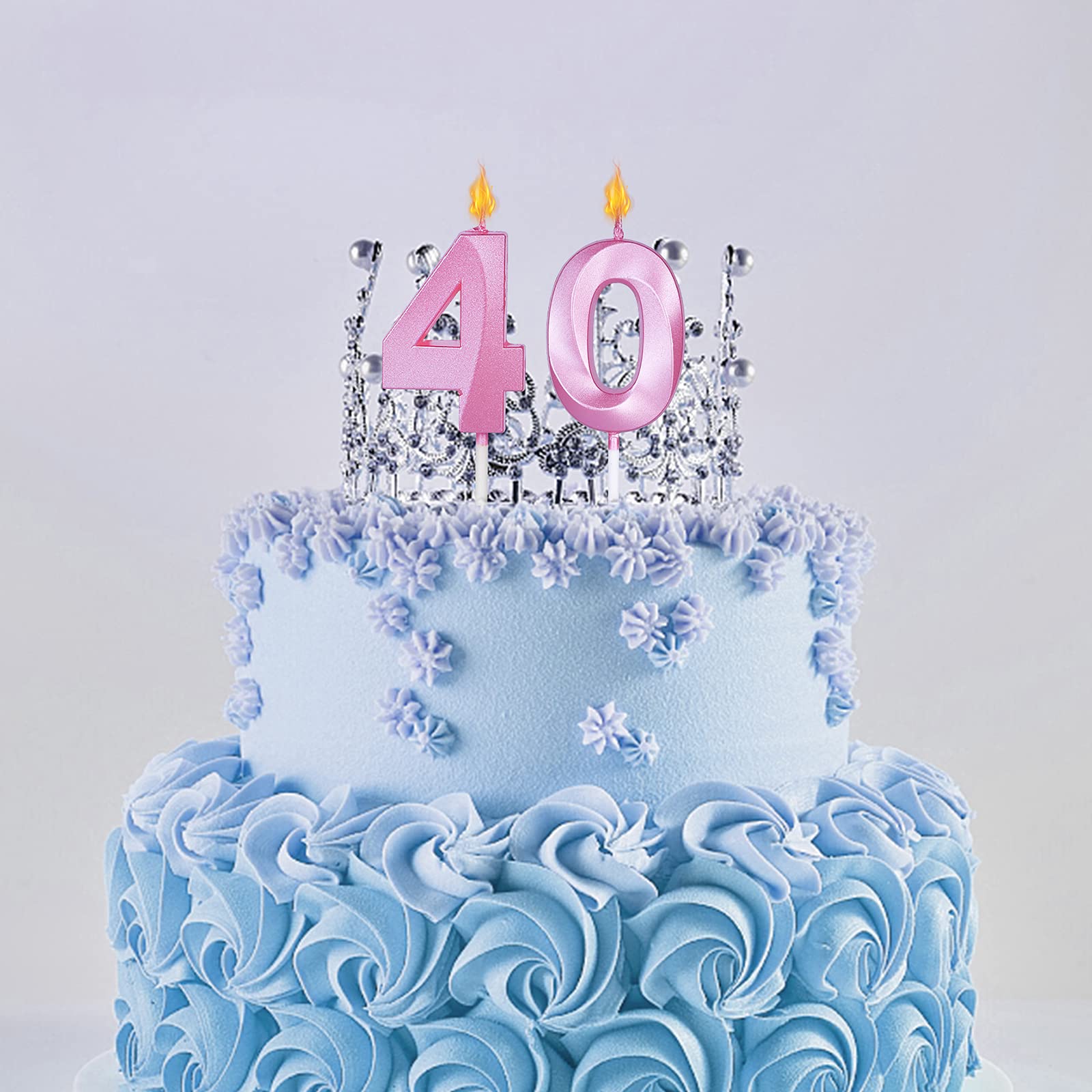 55th Birthday Candles for Cakes - Pink Glitter Number 55 Cake Topper | Anniversary, Wedding & Party Decorations | Perfect for Milestone Celebrations, Retirement Parties & Special Occasions