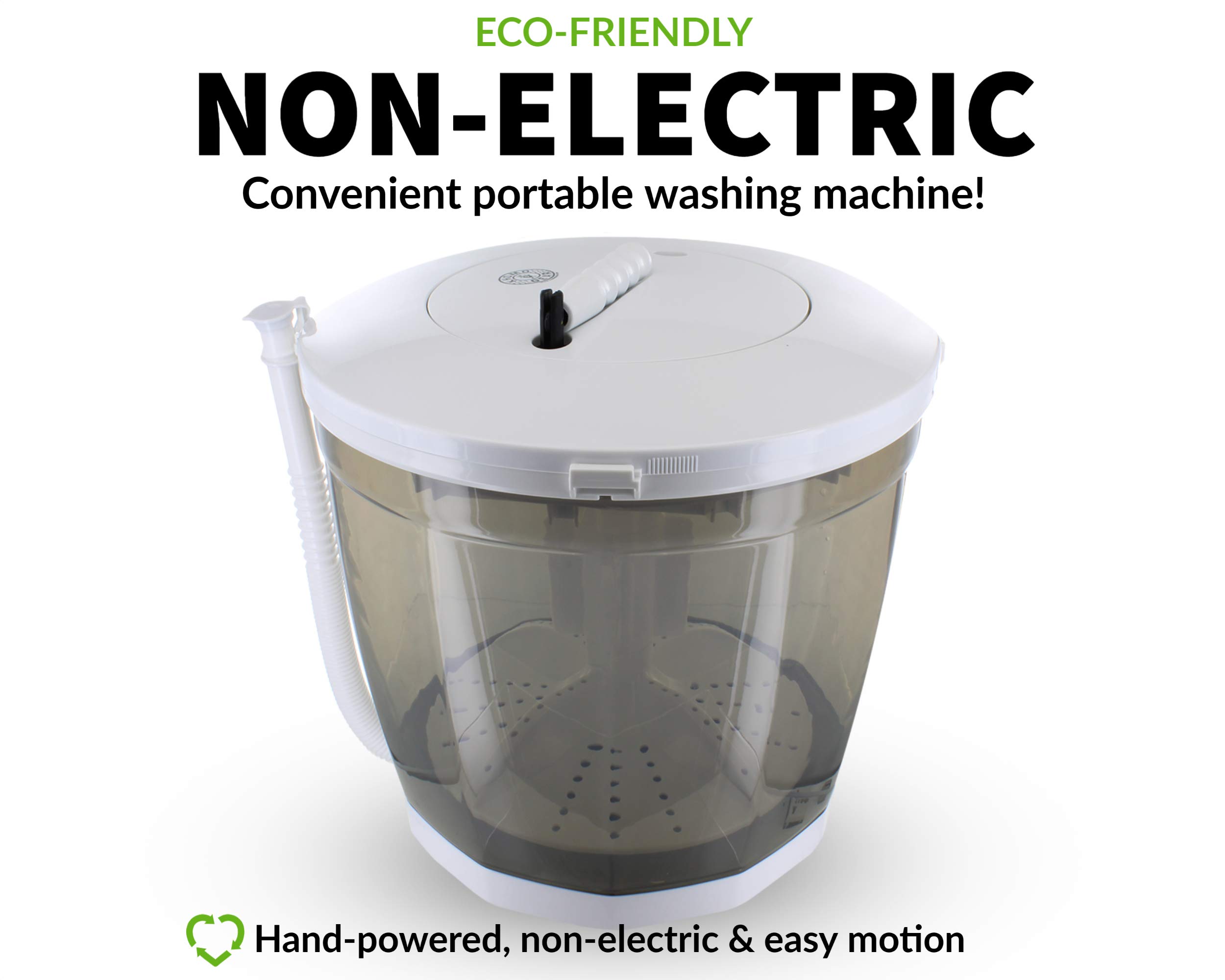 KHOMO GEAR Mini Portable Washing Machine - Compact Manual Non-Electric Washer & Dryer for Camping, Travel, Apartments & Small Spaces