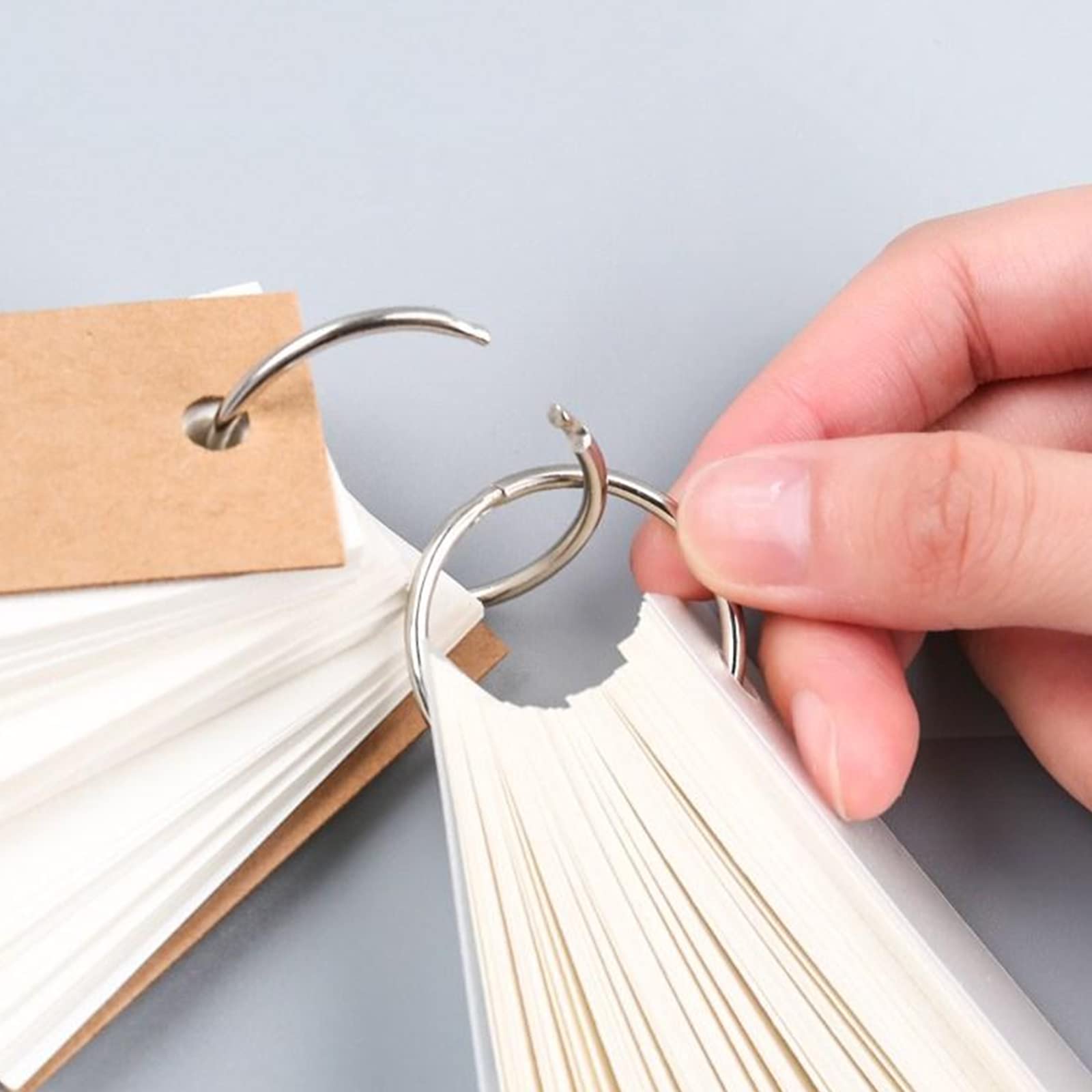 OWLKELA 1 Inch Binder Rings (50 Pack) - Nickel Plated Steel Loose Leaf Book Rings for Flashcards, Index Cards, Key Chains | Perfect for Office Organization, School Supplies, DIY Projects & Crafting
