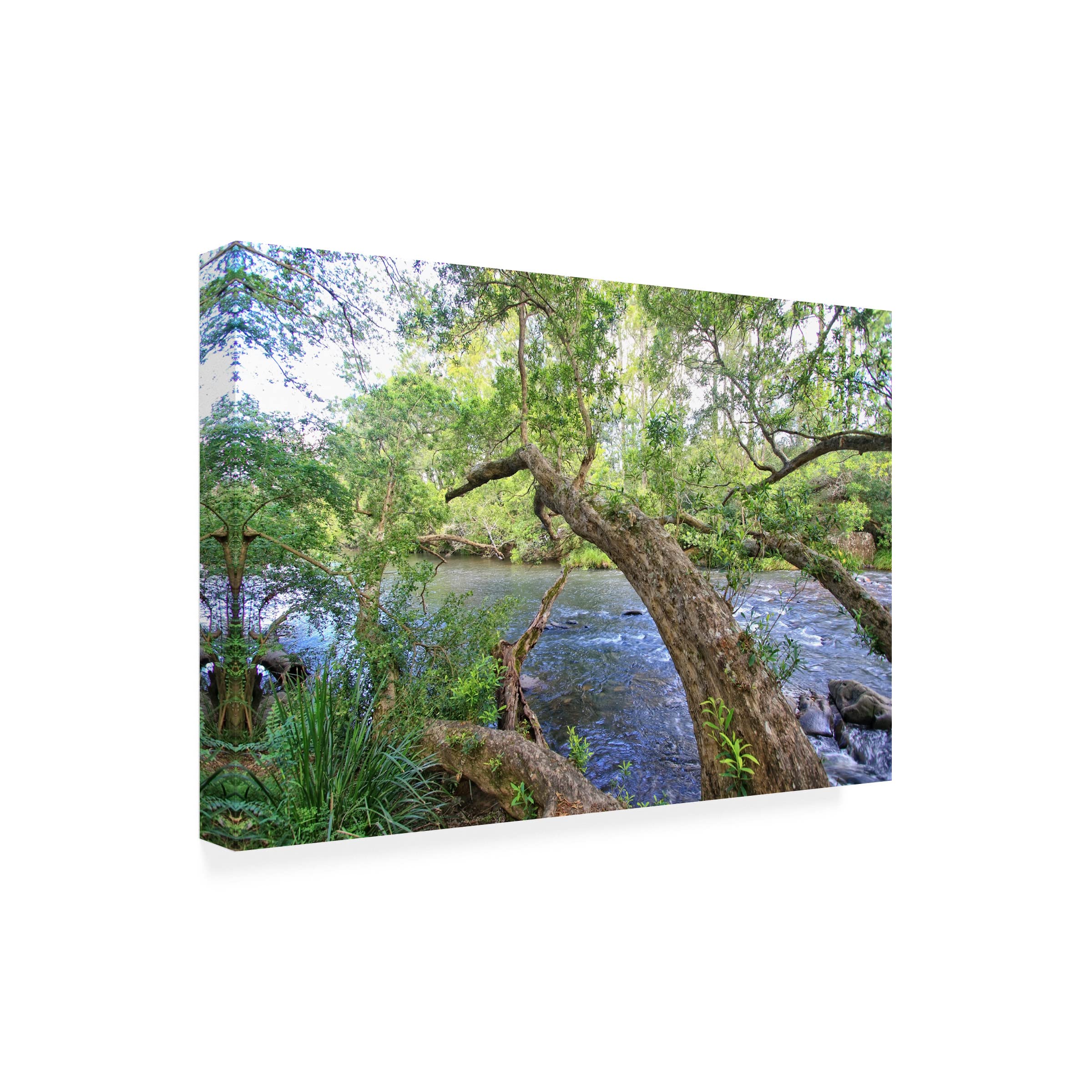 Trademark Fine Art 'Summer Greens 2' Canvas Wall Art by Beata Czyzowska | Modern Abstract Landscape Painting | Perfect for Living Room, Bedroom & Office Decor