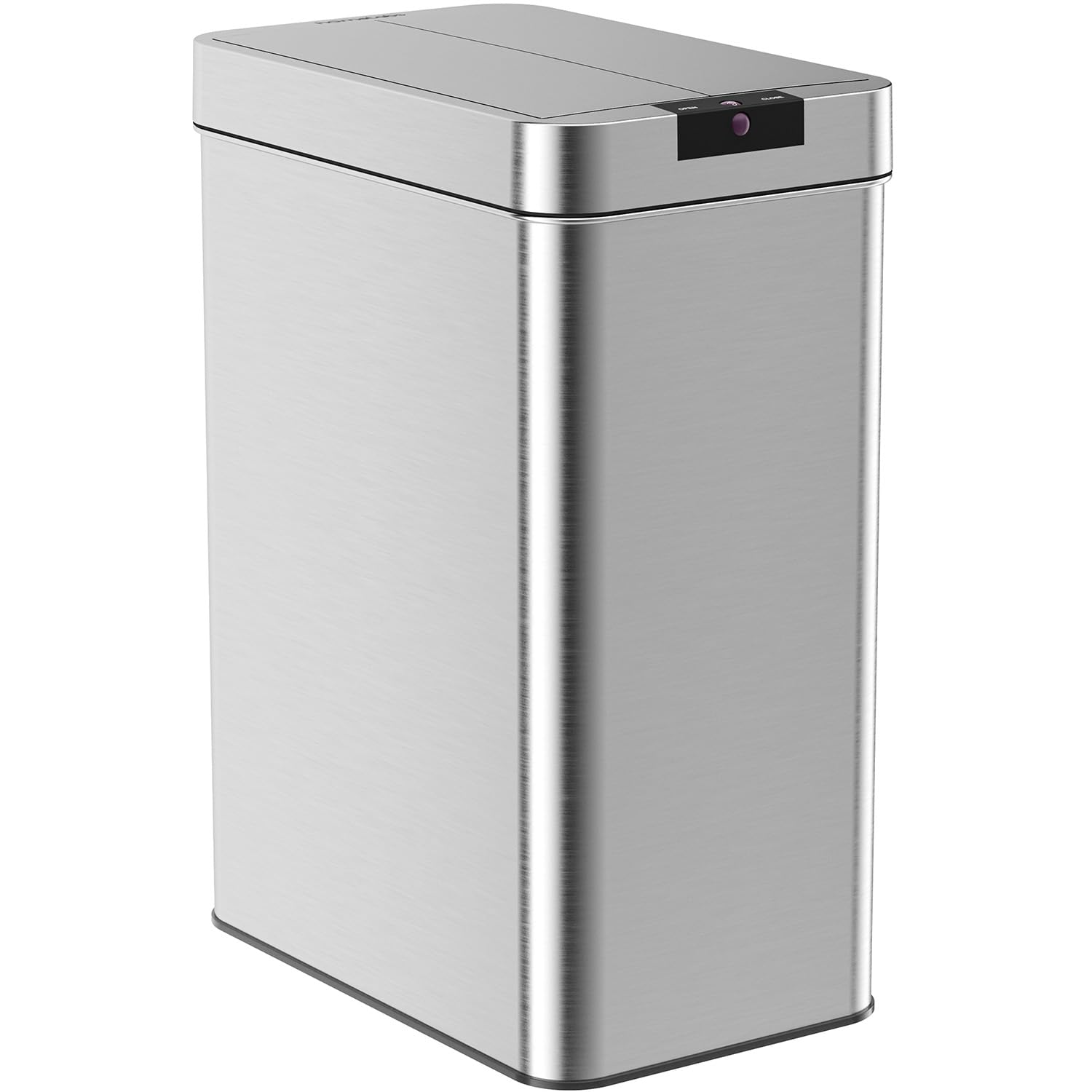 hOmeLabs 13 Gallon Automatic Trash Can for Kitchen - Stainless Steel Touchless Motion Sensor Garbage Bin with Butterfly Lid, Infrared Technology & AC Adapter - Perfect for Home, Office, Restaurant Use