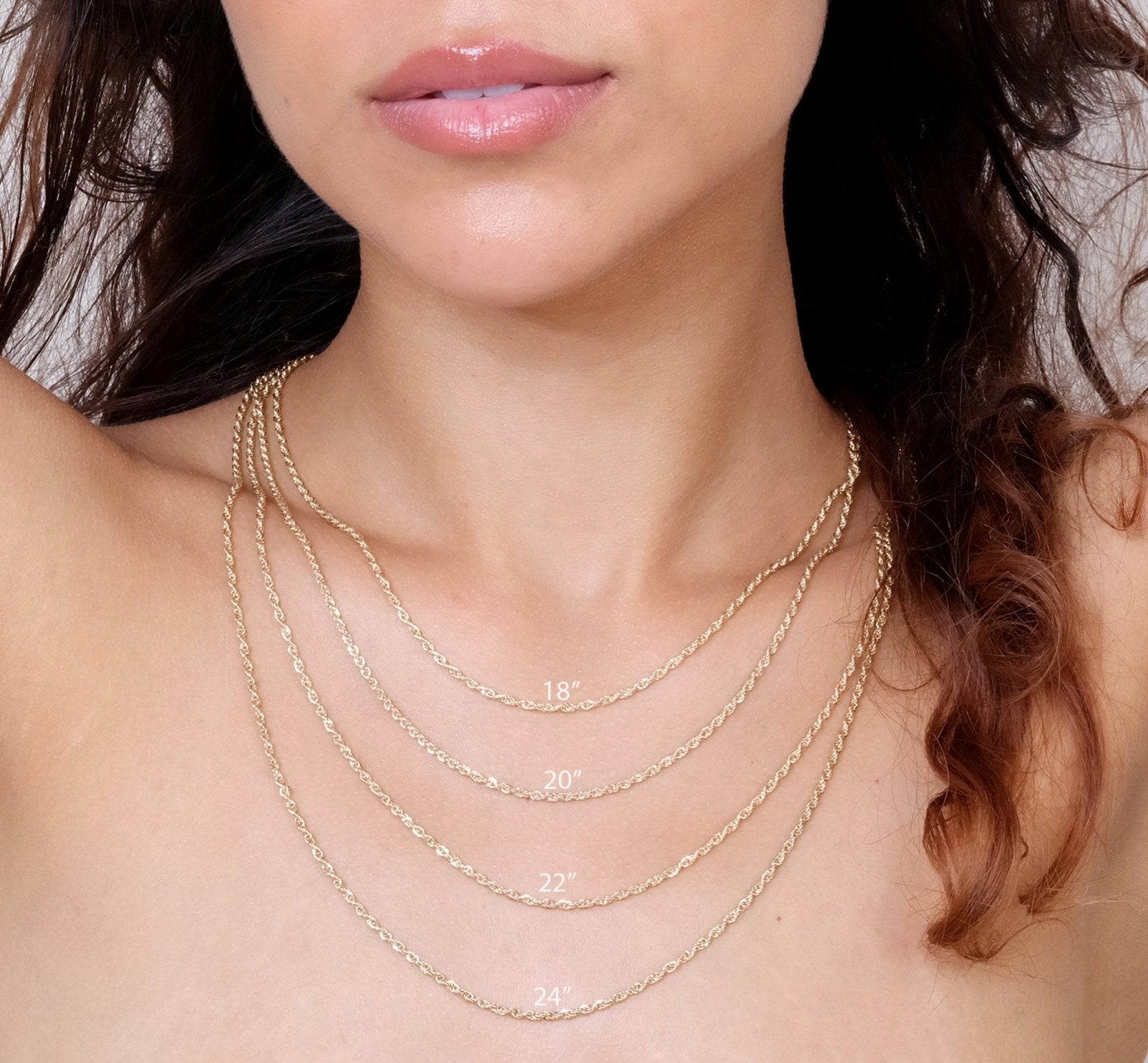10k Yellow Gold Classic Rope Chain Necklace for Women - Elegant Layering Jewelry for Everyday Wear, Date Nights & Special Occasions