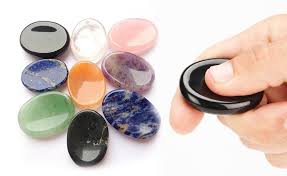 Natural Worry Stones for Anxiety Relief - Smooth Handheld Stress Relief Stones for Calming & Mindfulness - Perfect for Meditation, Office, or Travel