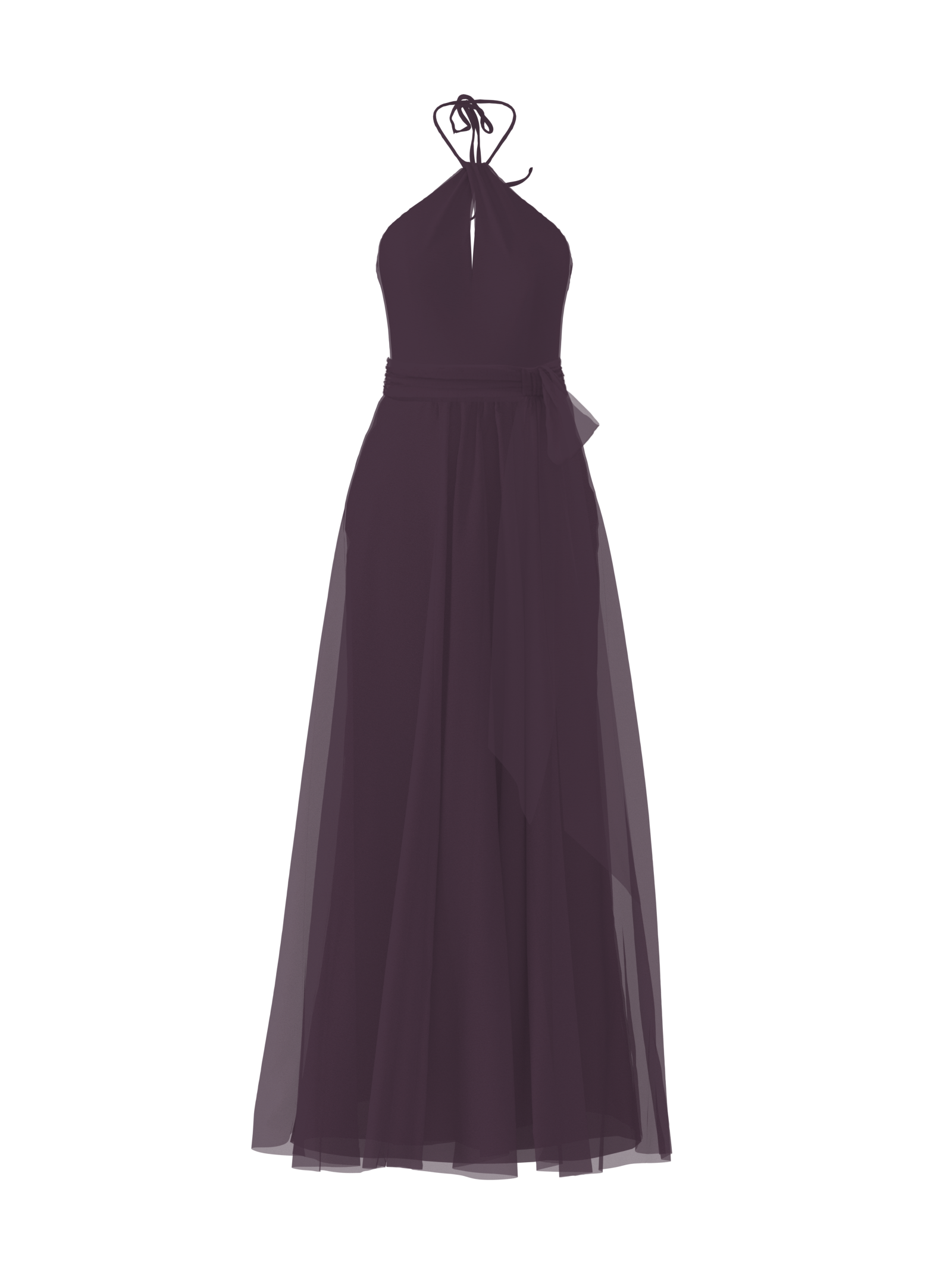 Colby Bodice & Justine Skirt Set with Sash Belt in Plum - Perfect for Weddings, Parties, and Formal Events