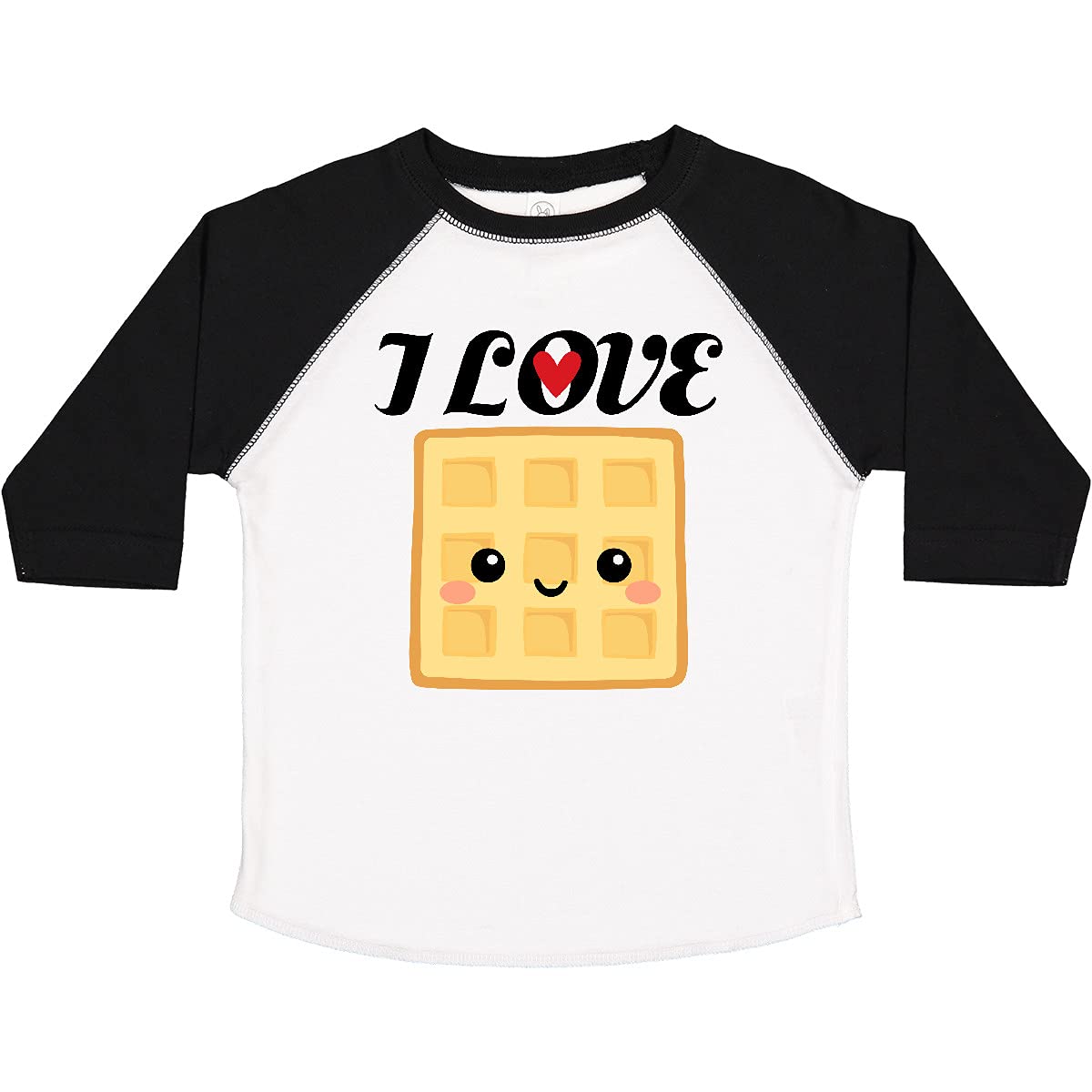 Inktastic Waffle Lover I Love Waffles Toddler T-Shirt - Cute Breakfast Themed Cotton Tee for Kids & Toddlers - Perfect for Family Brunch, Weekend Outfits & Playdates