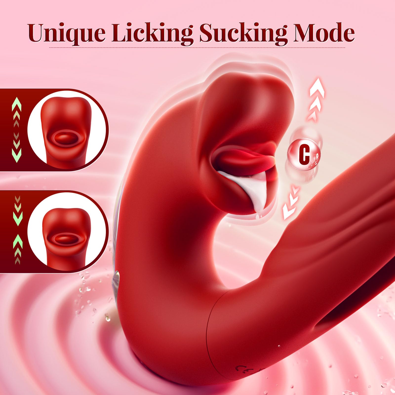 7-Speed Thrusting Rabbit Vibrator with Flapping & Licking Modes - Waterproof Silicone Dildo for Women - Clitoral & G-Spot Stimulator - Perfect for Solo Play & Couples' Intimate Moments